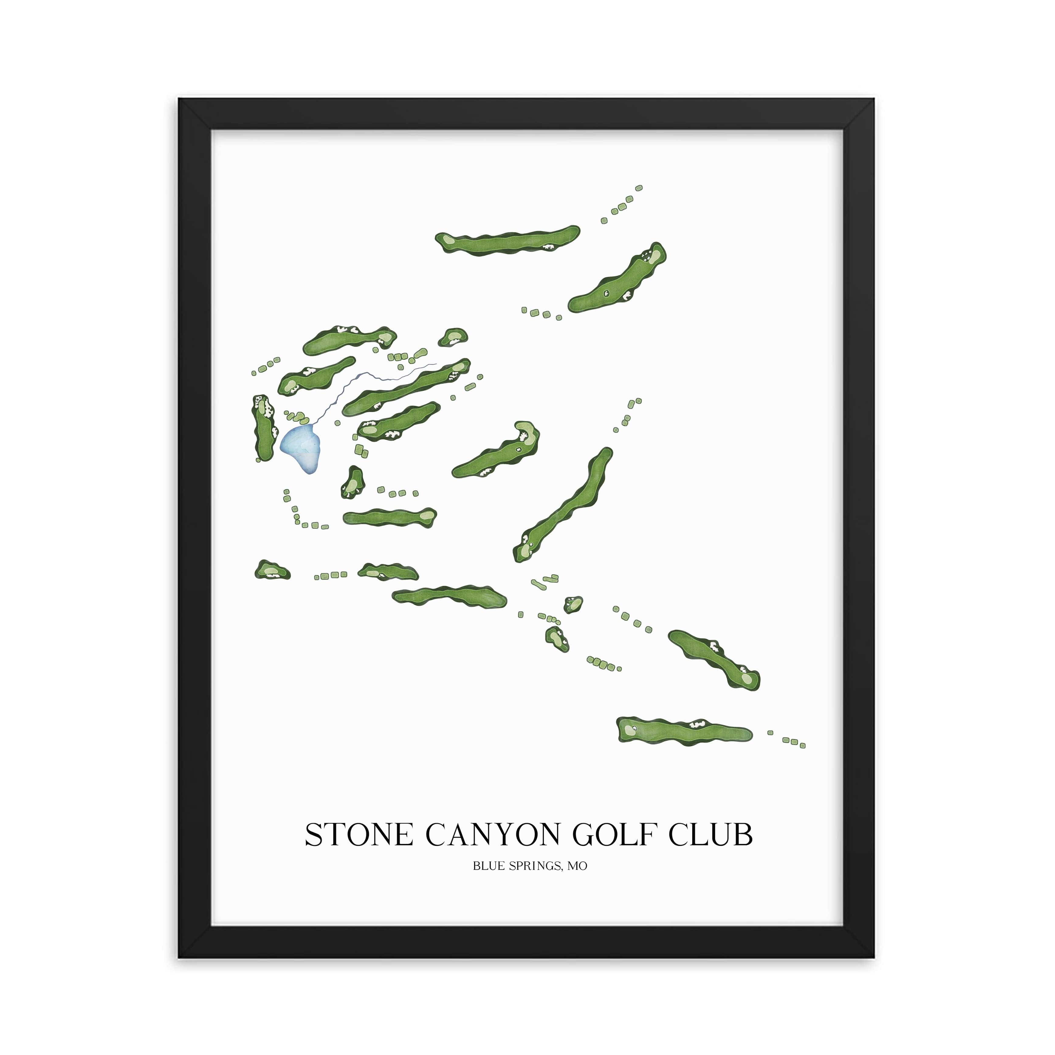The 19th Hole Golf Shop - Golf Course Prints - Stone Canyon Golf Club Golf Course Map Golf Map