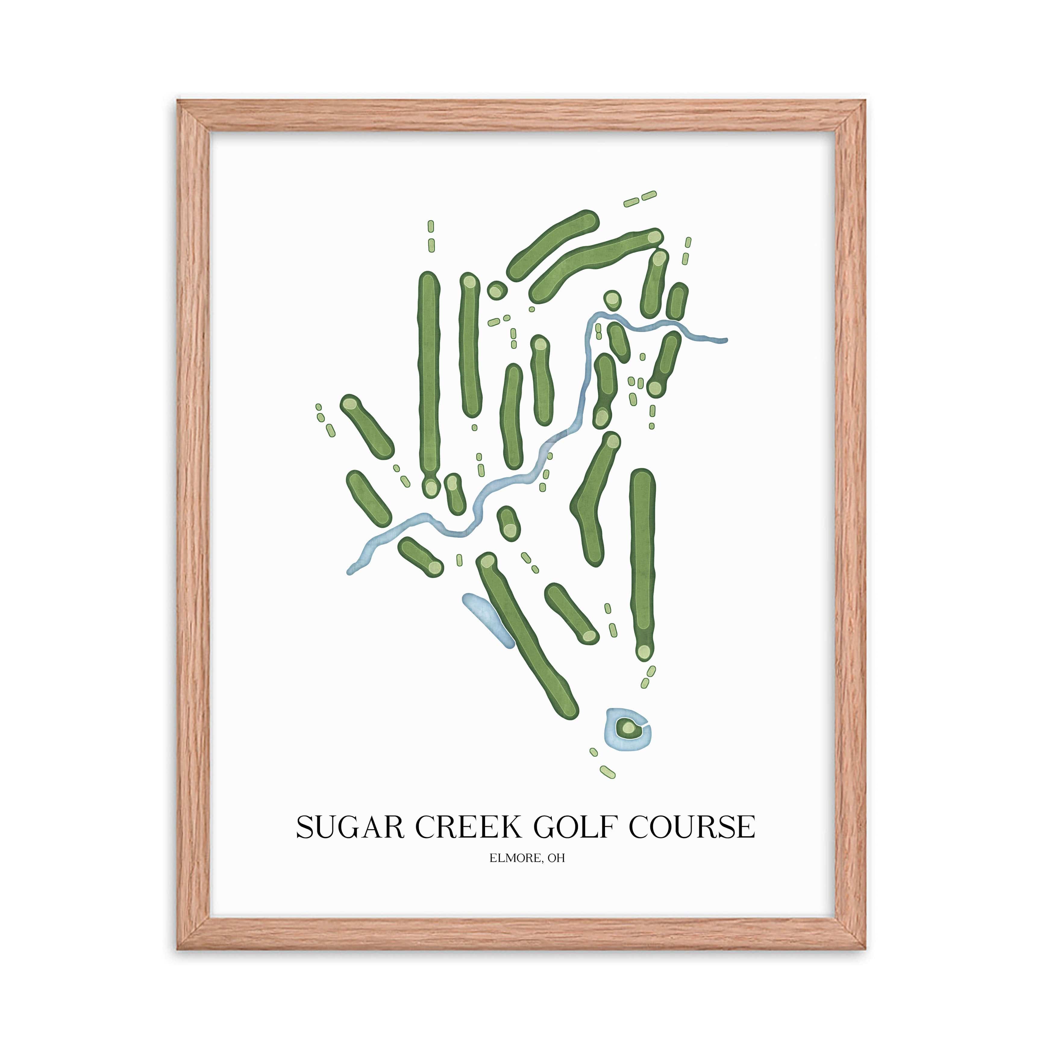The 19th Hole Golf Shop - Golf Course Prints - Sugar Creek Golf Course Golf Course Map Golf Map