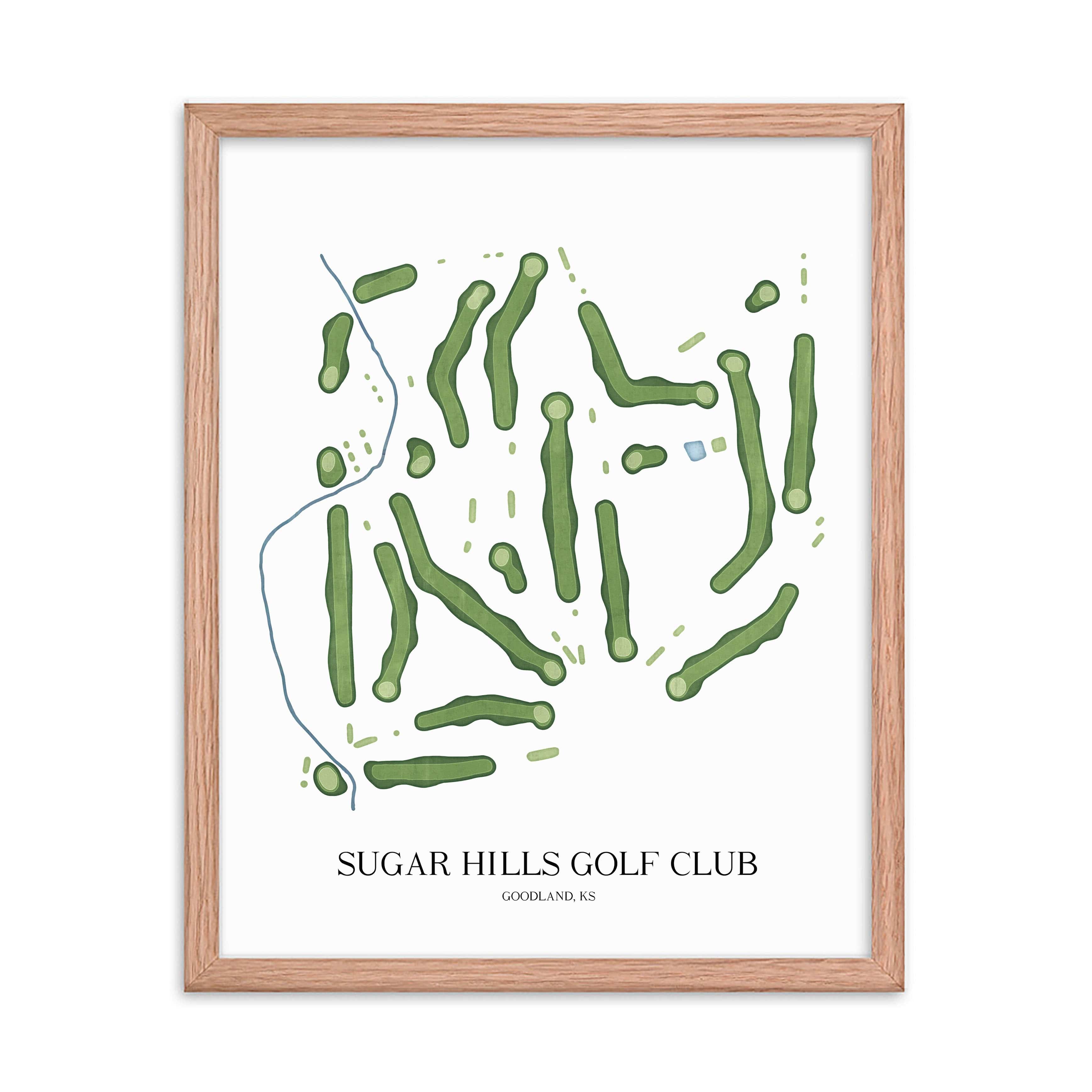 The 19th Hole Golf Shop - Golf Course Prints - Sugar Hills Golf Club Golf Course Map Golf Map
