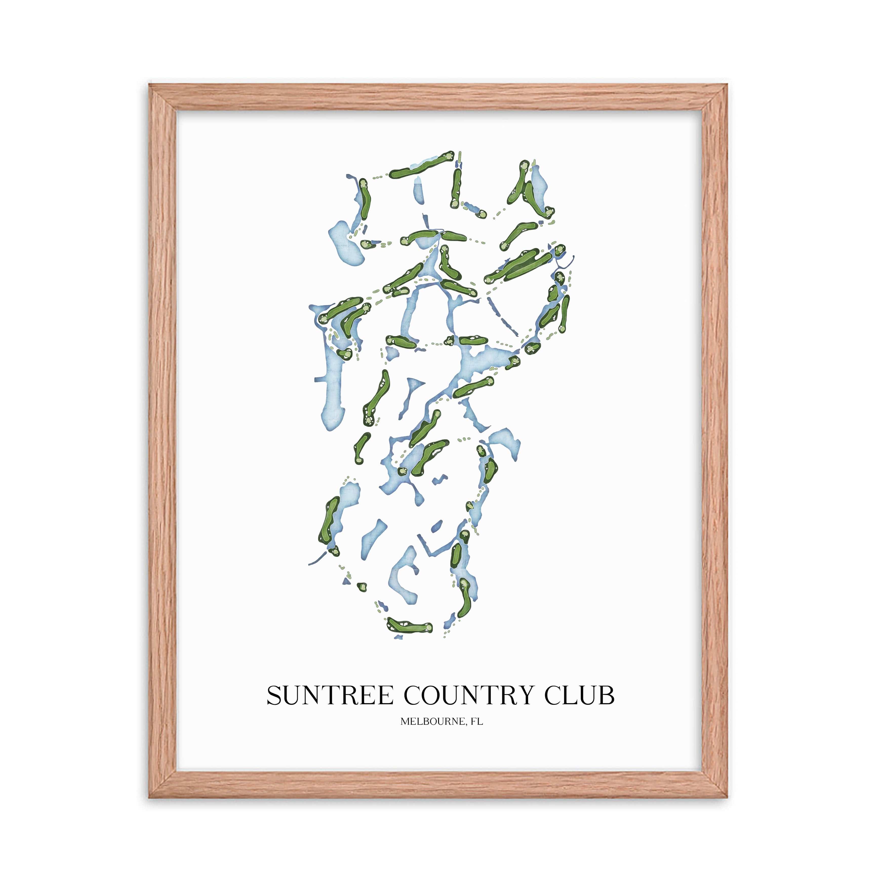 The 19th Hole Golf Shop - Golf Course Prints - Suntree Country Club Golf Course Map Golf Map