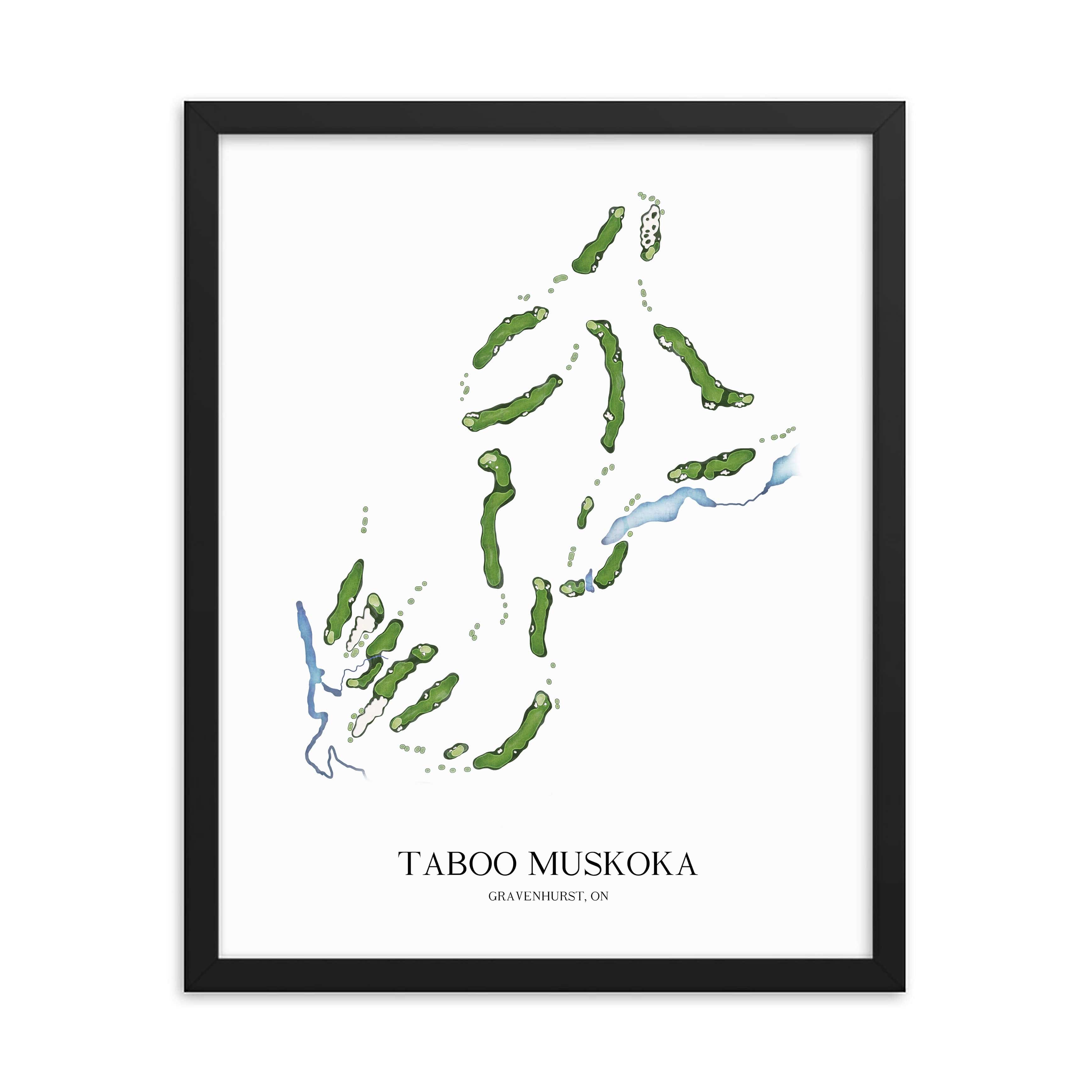 The 19th Hole Golf Shop - Golf Course Prints - Taboo Muskoka Golf Course Map Golf Map