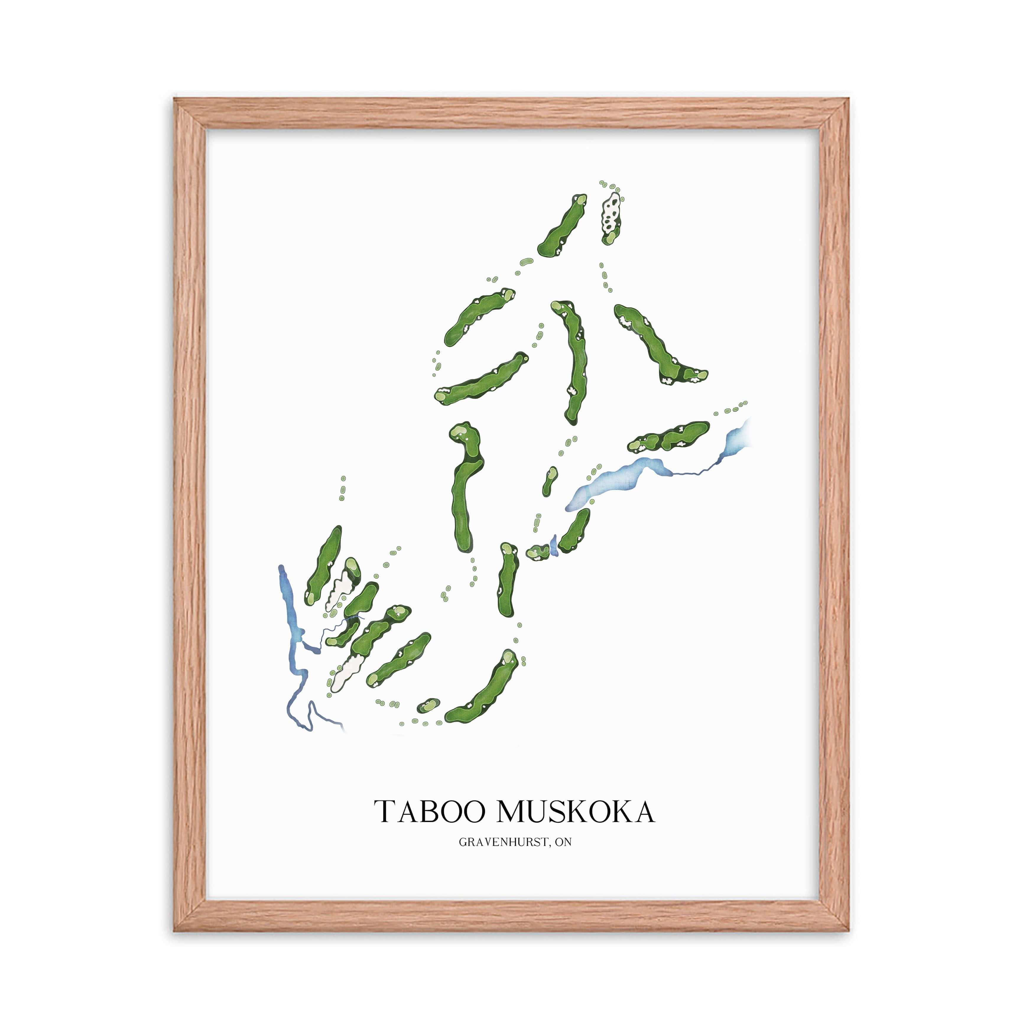 The 19th Hole Golf Shop - Golf Course Prints - Taboo Muskoka Golf Course Map Golf Map