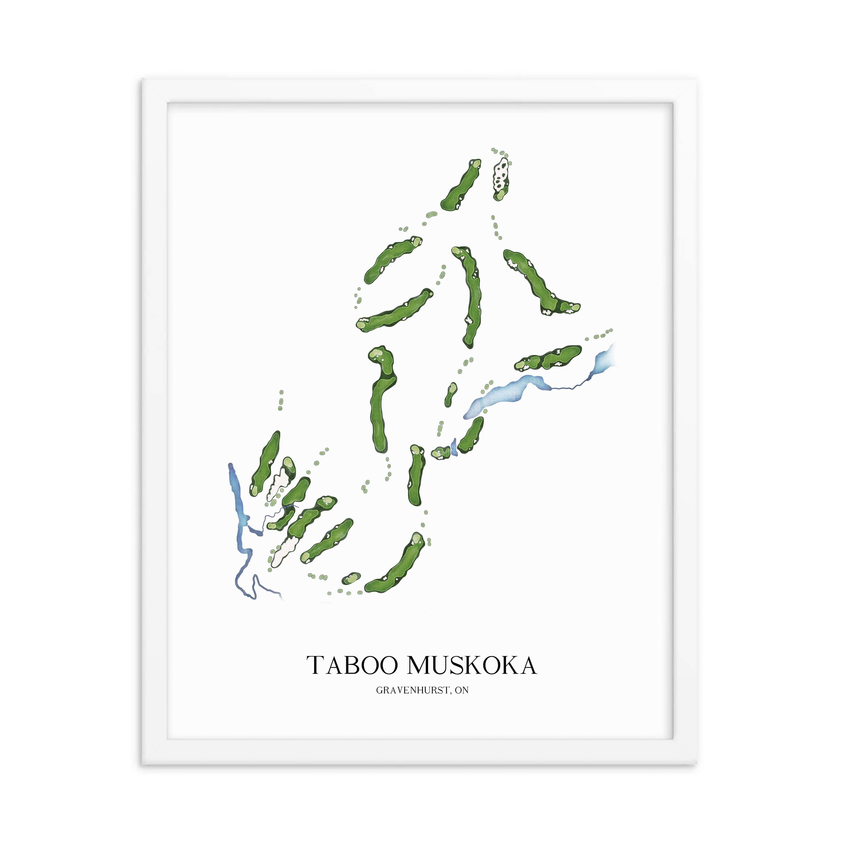 The 19th Hole Golf Shop - Golf Course Prints - Taboo Muskoka Golf Course Map Golf Map