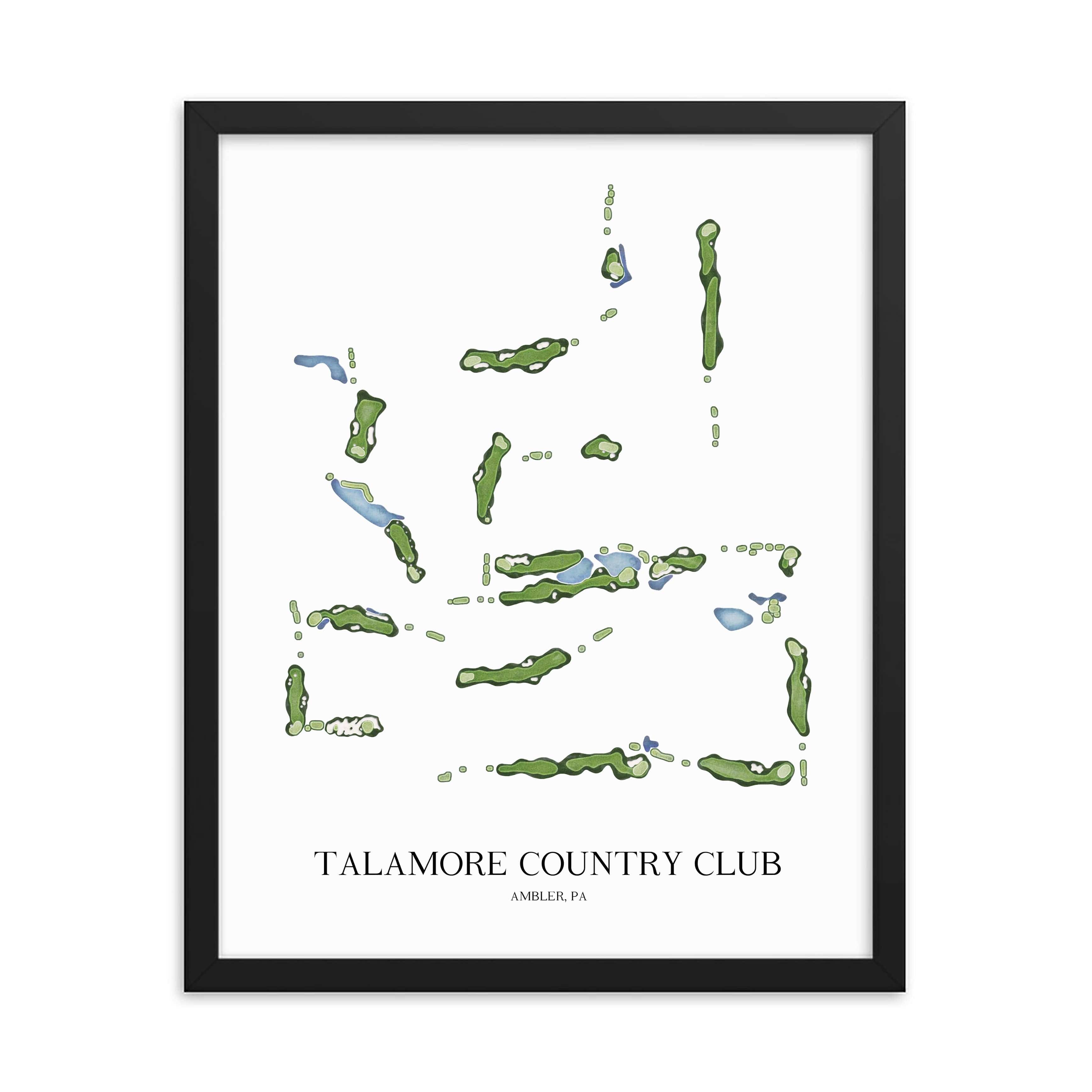 The 19th Hole Golf Shop - Golf Course Prints - Talamore Country Club Golf Course Map Golf Map