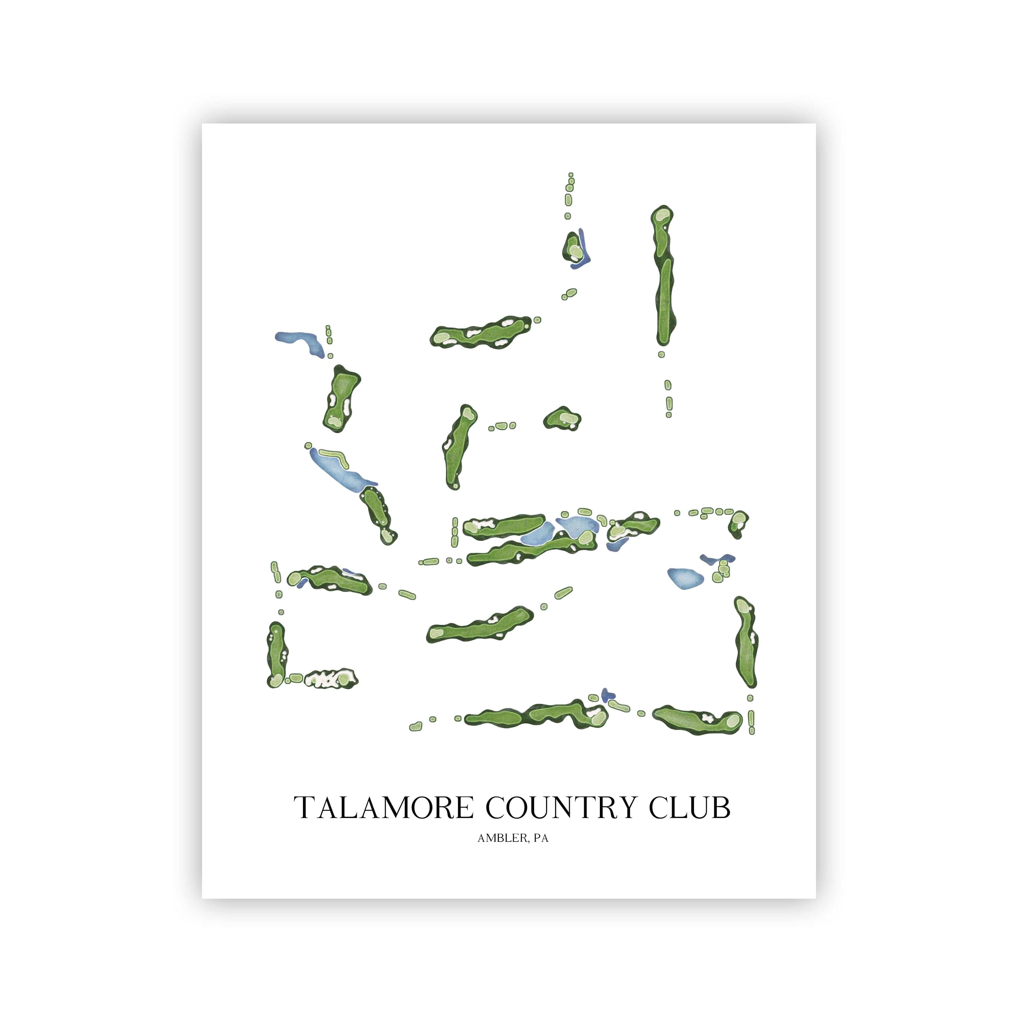 The 19th Hole Golf Shop - Golf Course Prints - Talamore Country Club Golf Course Map Golf Map