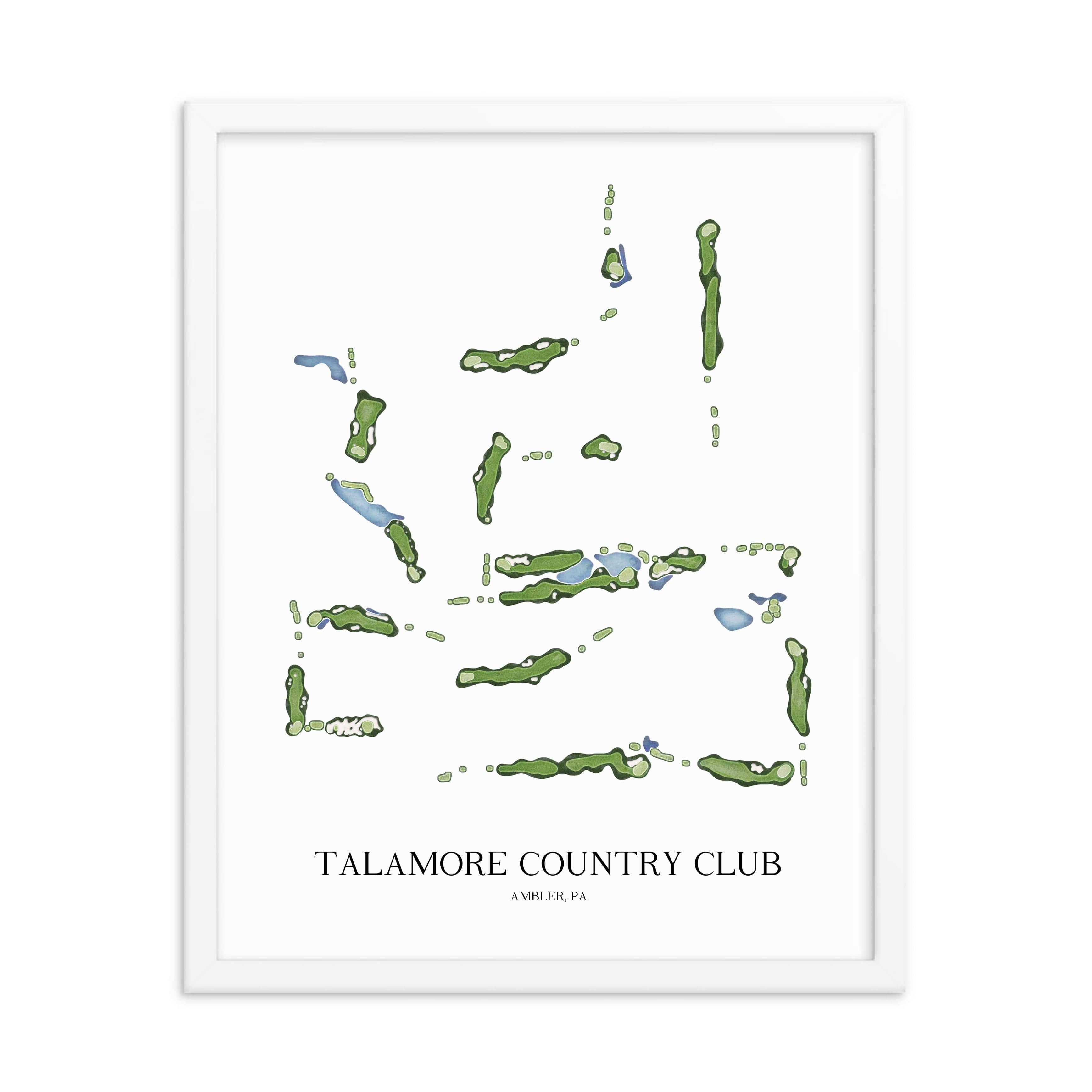 The 19th Hole Golf Shop - Golf Course Prints - Talamore Country Club Golf Course Map Golf Map
