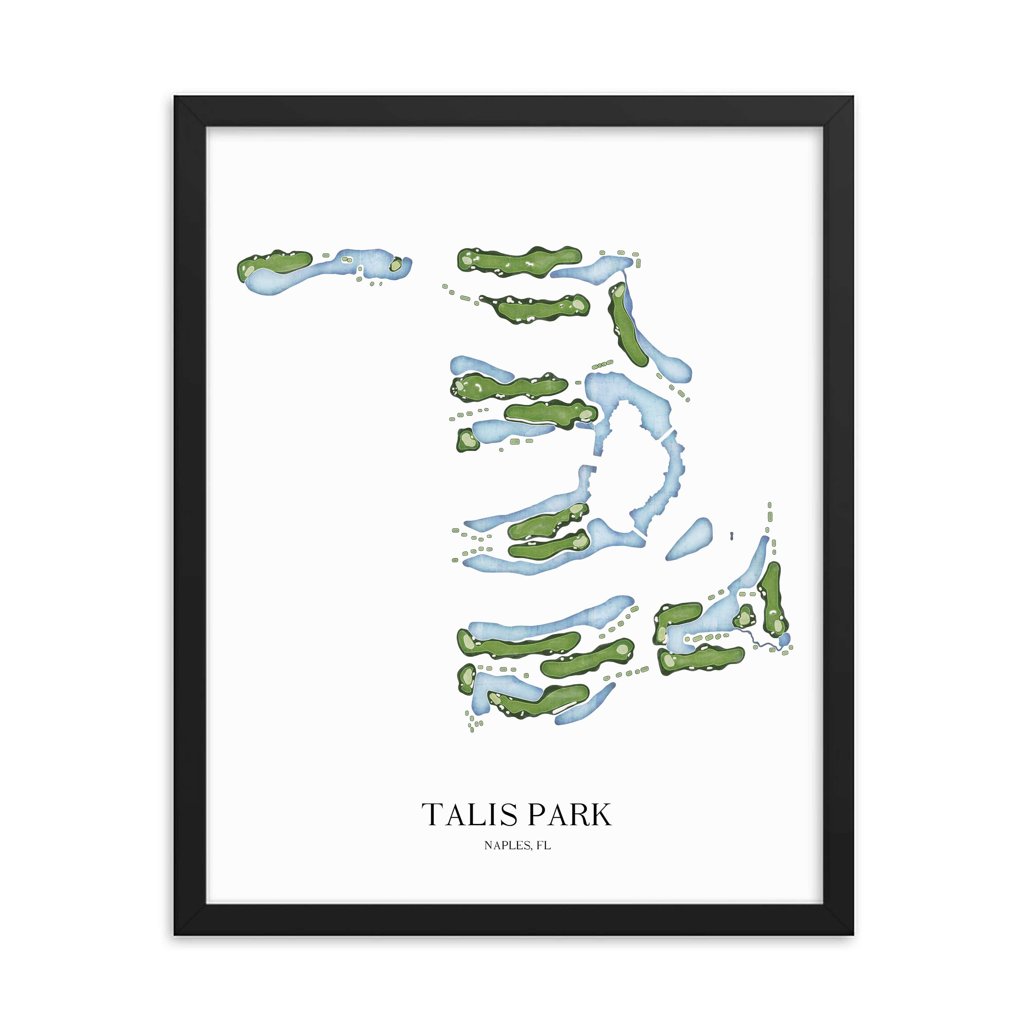 The 19th Hole Golf Shop - Golf Course Prints - Talis Park Golf Club Golf Course Map Golf Map