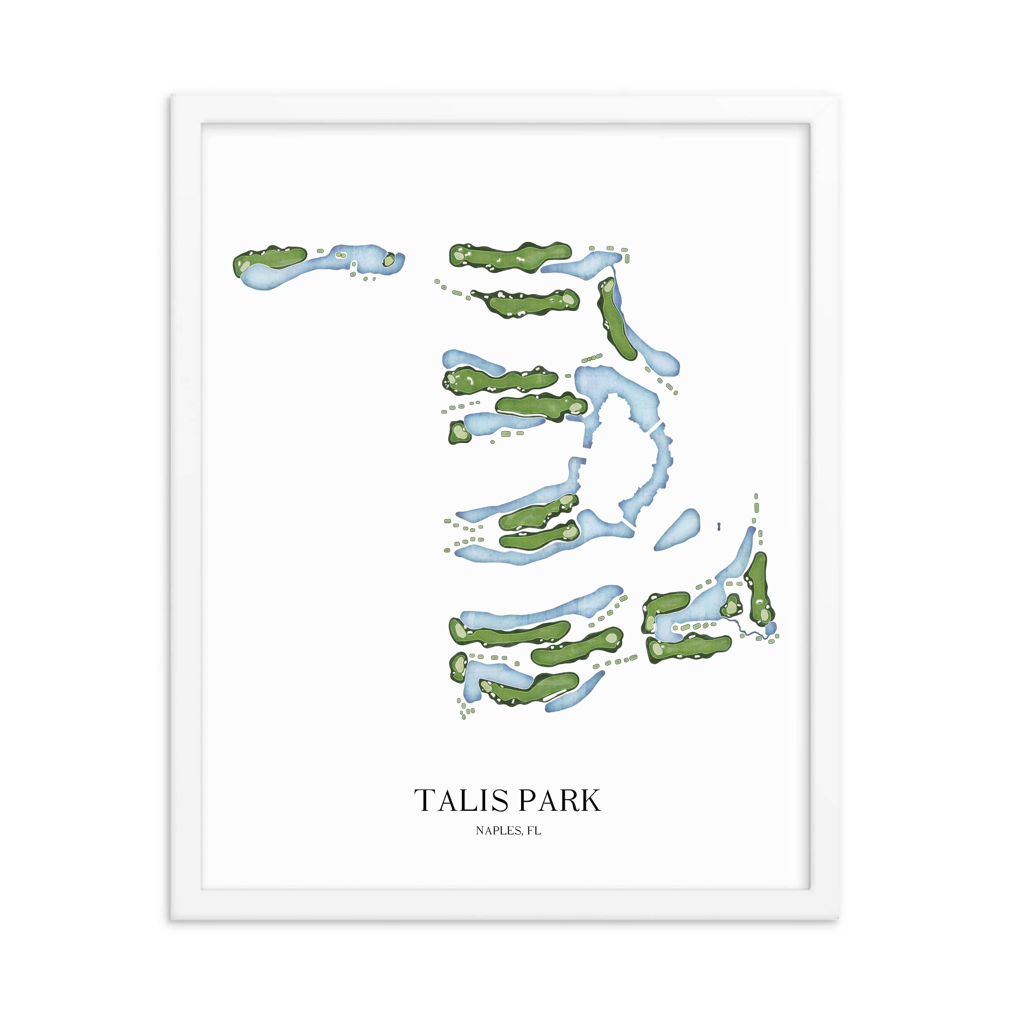 The 19th Hole Golf Shop - Golf Course Prints - Talis Park Golf Club Golf Course Map Golf Map