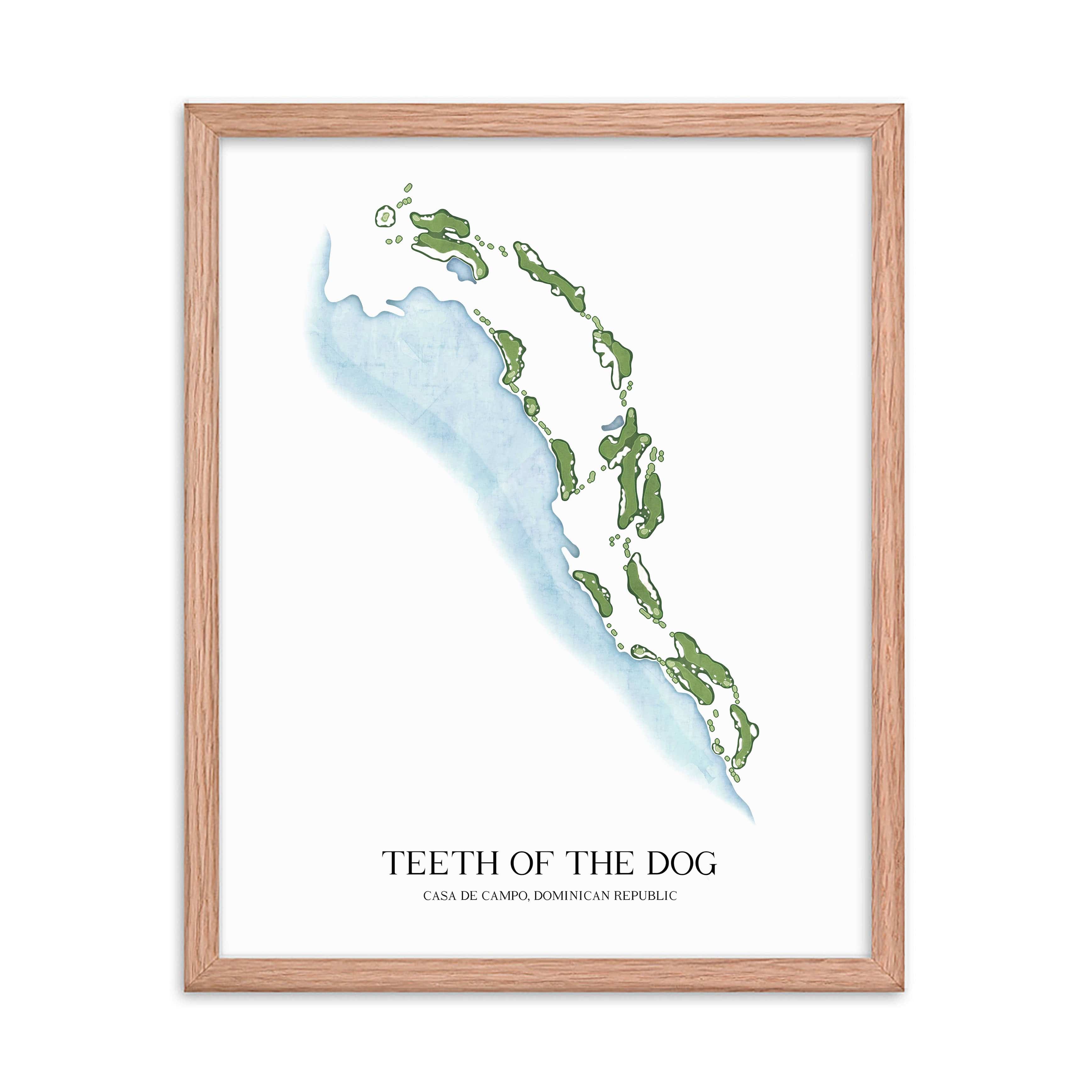 The 19th Hole Golf Shop - Golf Course Prints - Teeth of the Dog Golf Course Map Golf Map