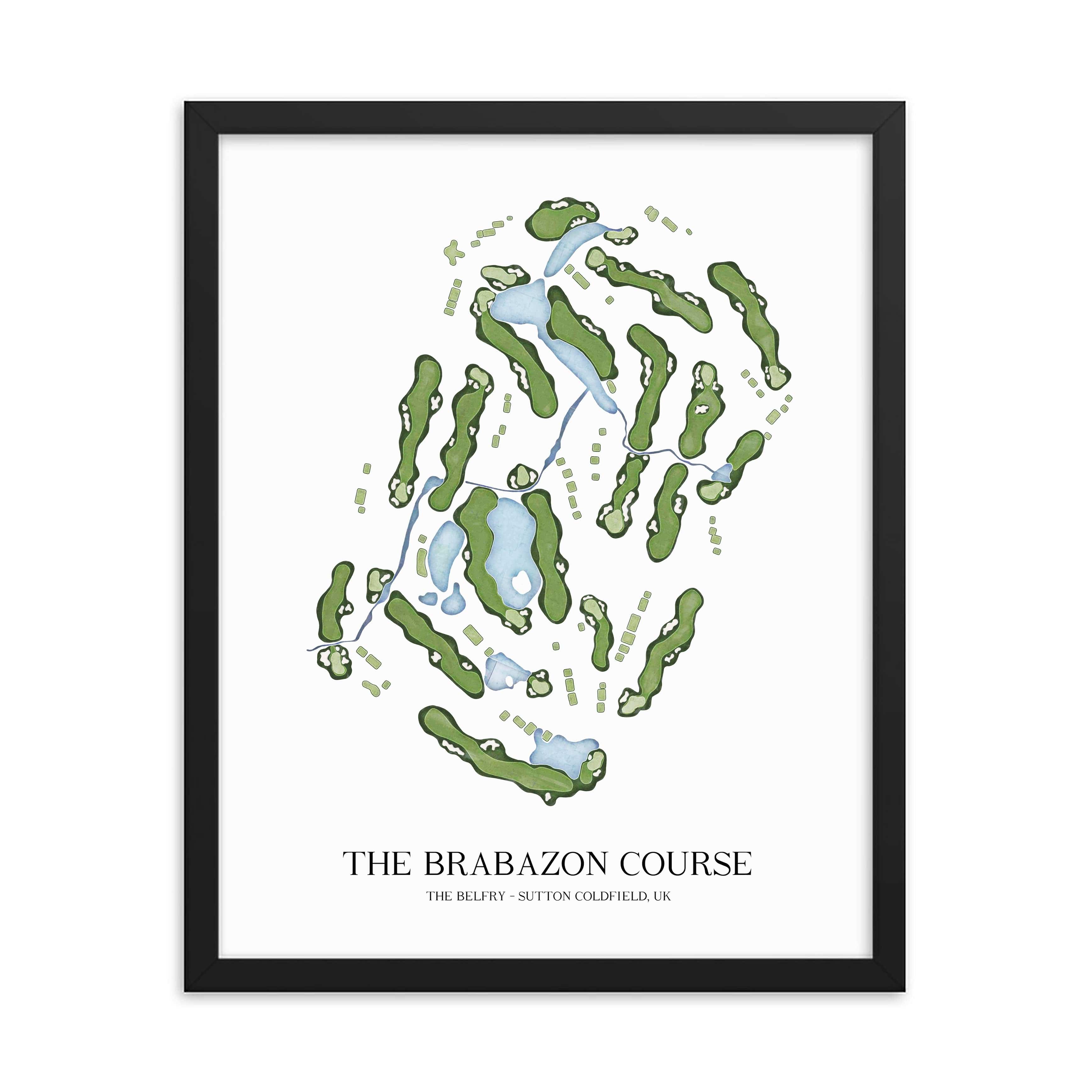 The 19th Hole Golf Shop - Golf Course Prints - The Brabazon Golf Course Map Golf Map