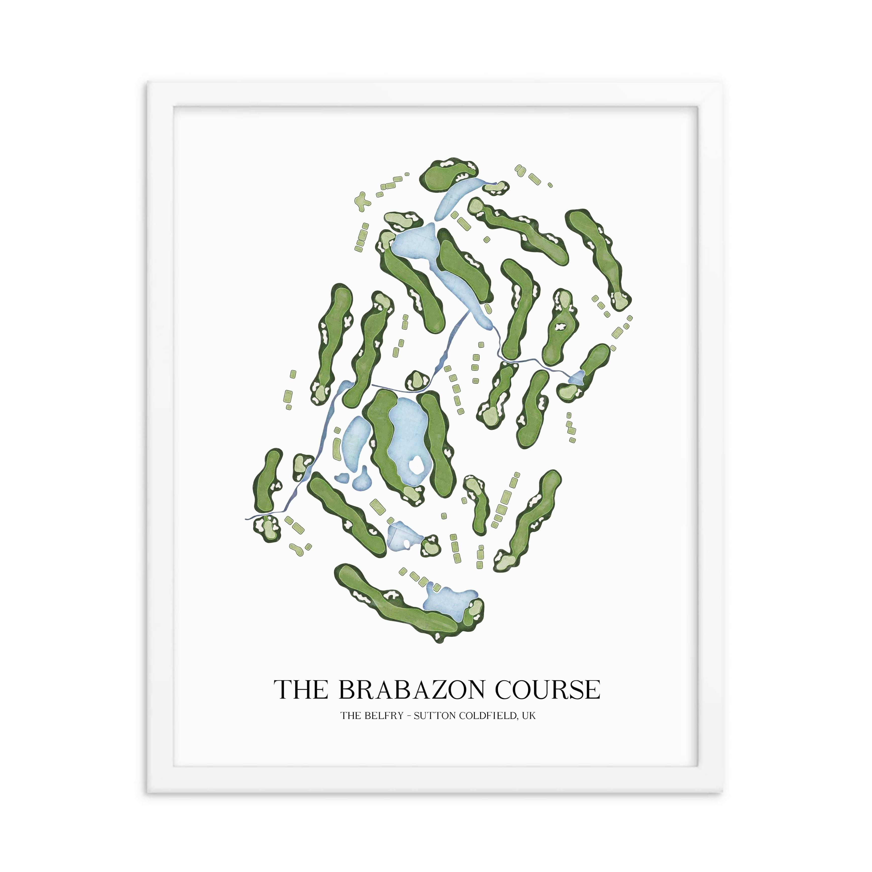 The 19th Hole Golf Shop - Golf Course Prints - The Brabazon Golf Course Map Golf Map