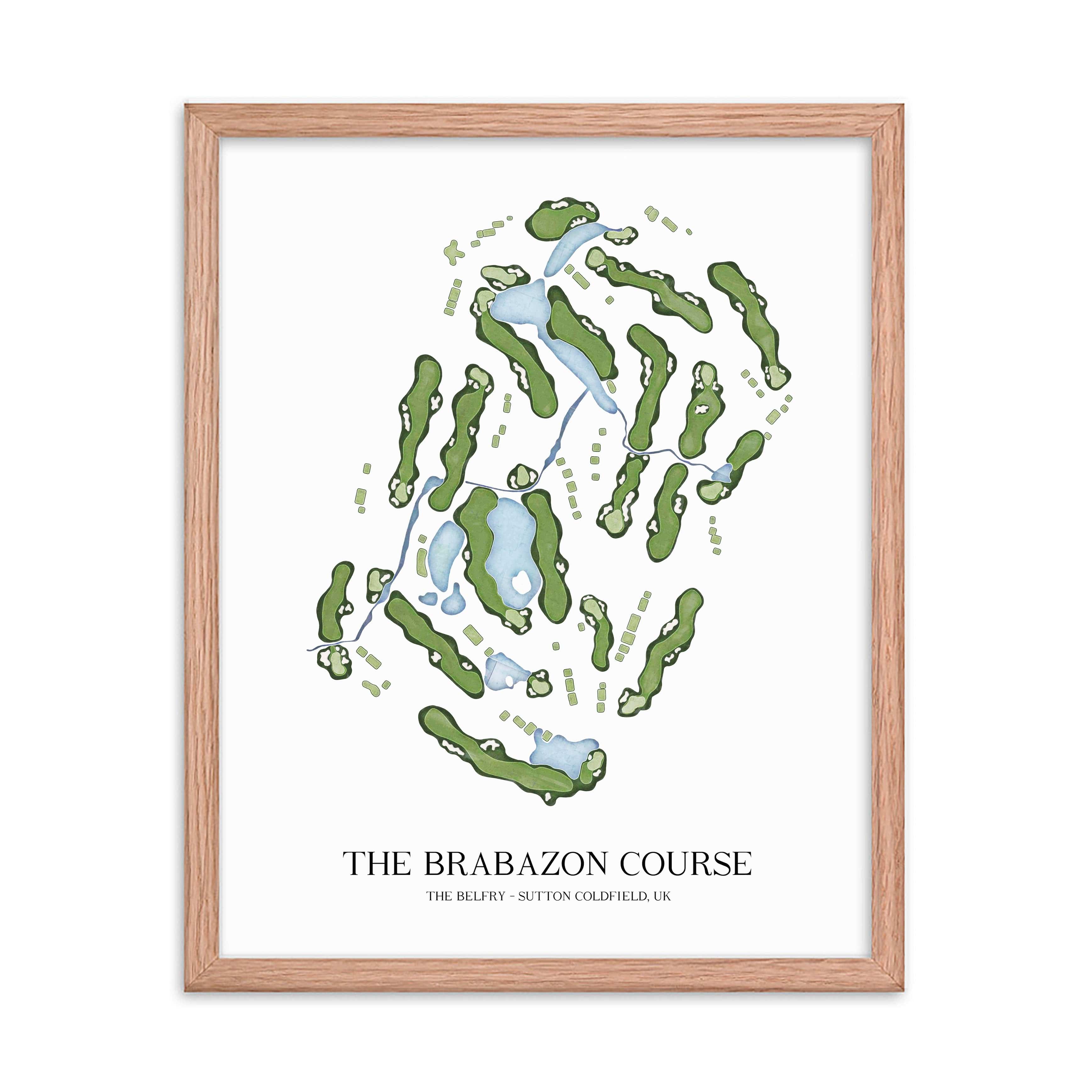 The 19th Hole Golf Shop - Golf Course Prints - The Brabazon Golf Course Map Golf Map