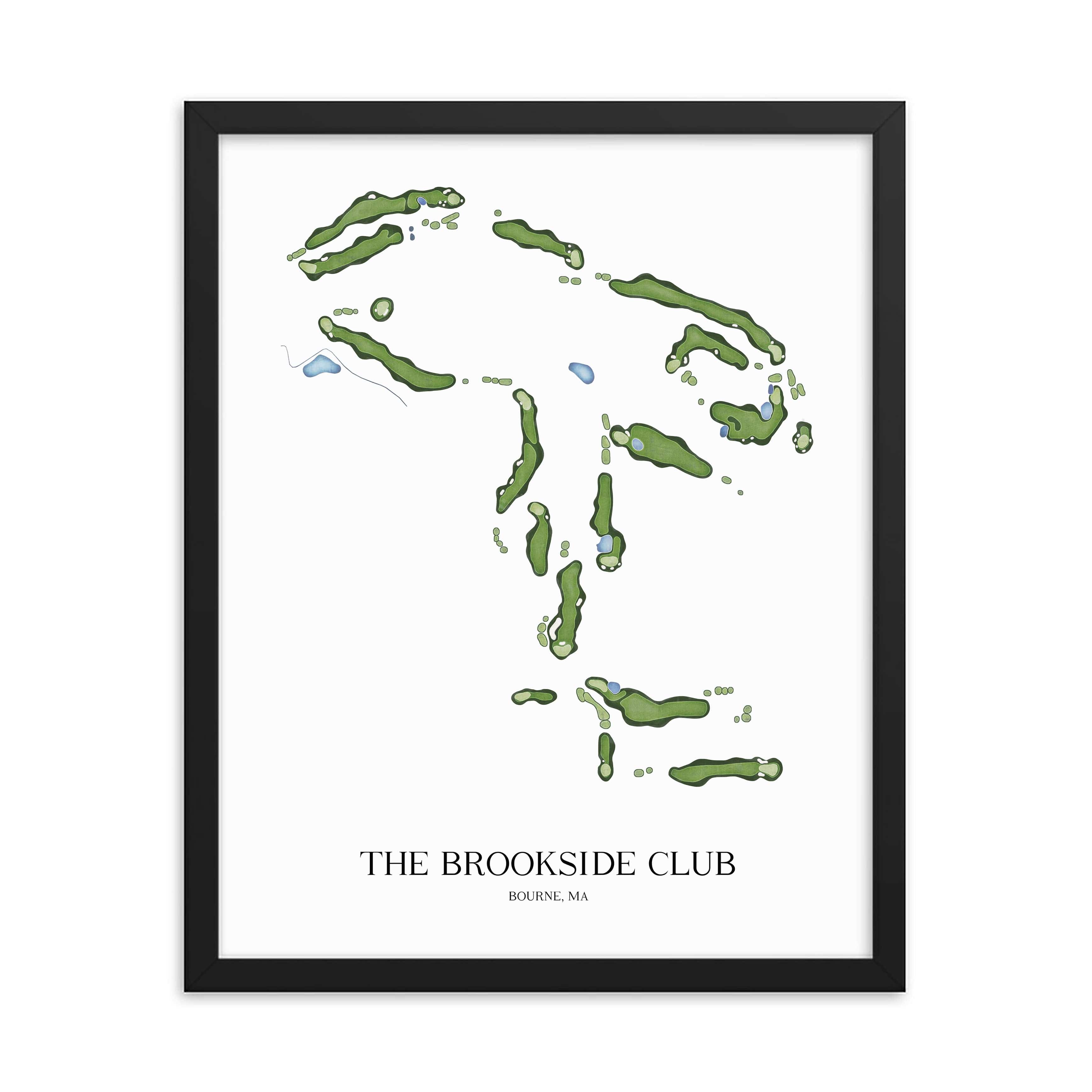 The 19th Hole Golf Shop - Golf Course Prints - The Brookside Club Golf Course Map Golf Map