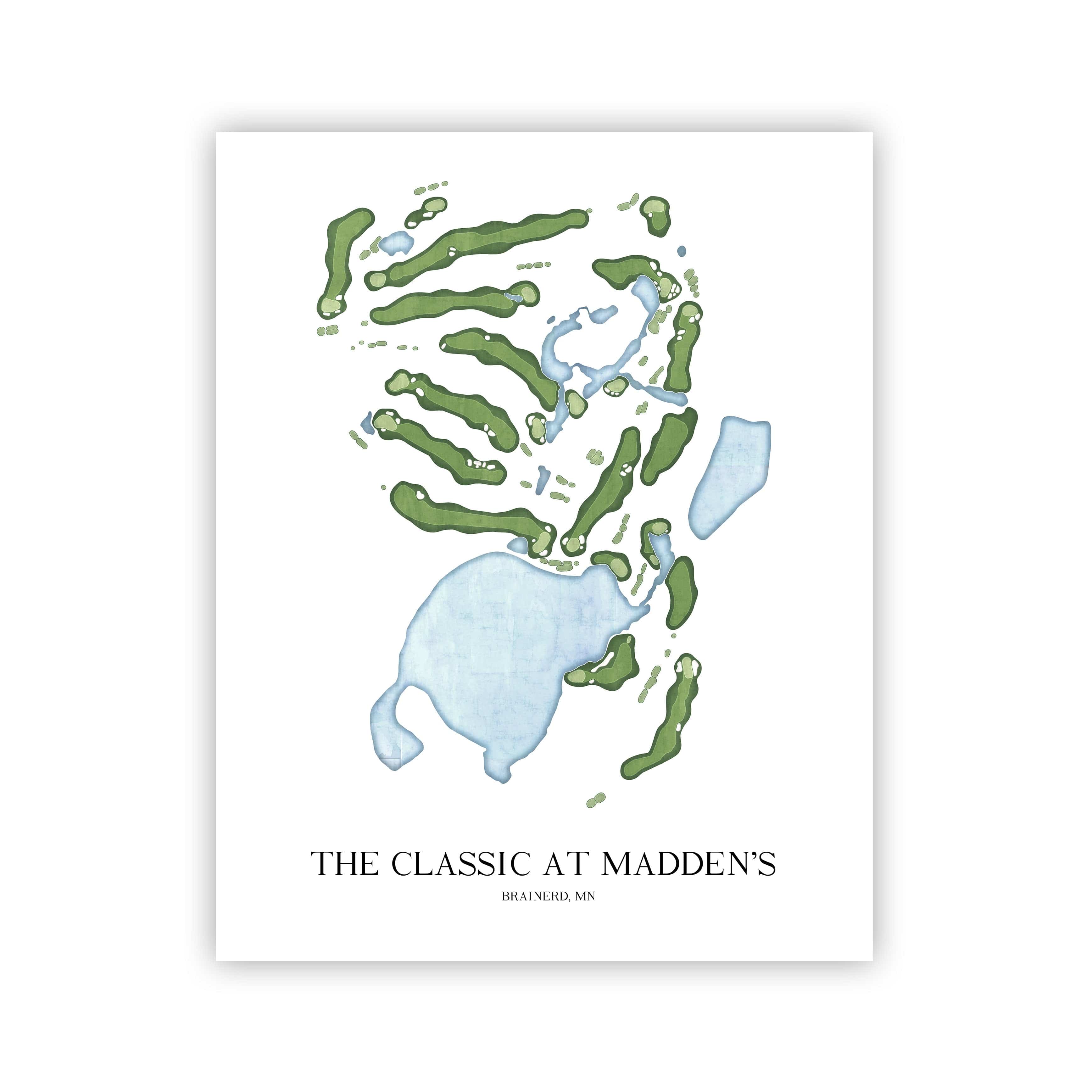 The 19th Hole Golf Shop - Golf Course Prints - The Classic at Madden's Golf Course Map Golf Map