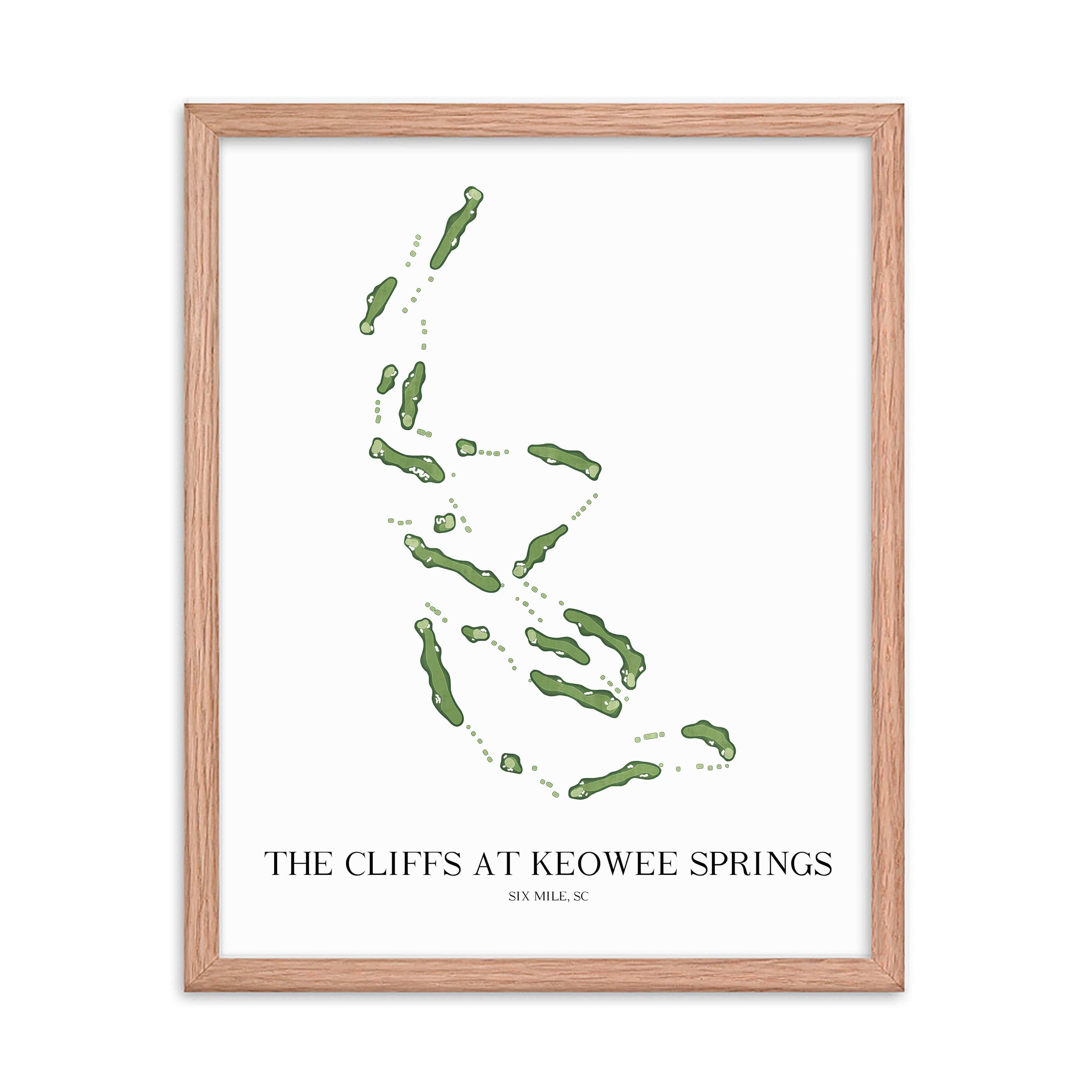 The 19th Hole Golf Shop - Golf Course Prints - The Cliffs at Keowee Springs Golf Course Map Golf Map