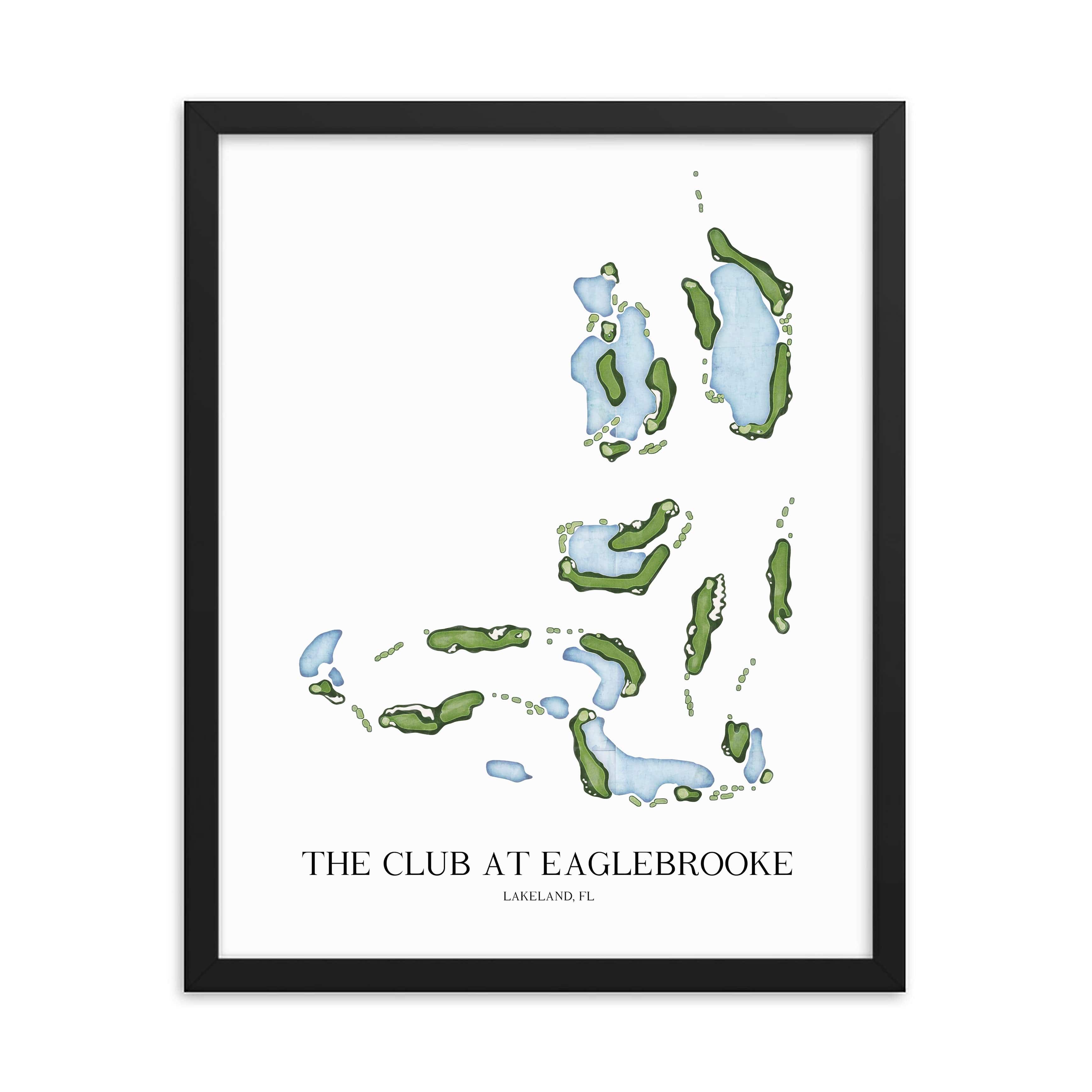 The 19th Hole Golf Shop - Golf Course Prints - The Club at Eaglebrooke Golf Course Map Golf Map