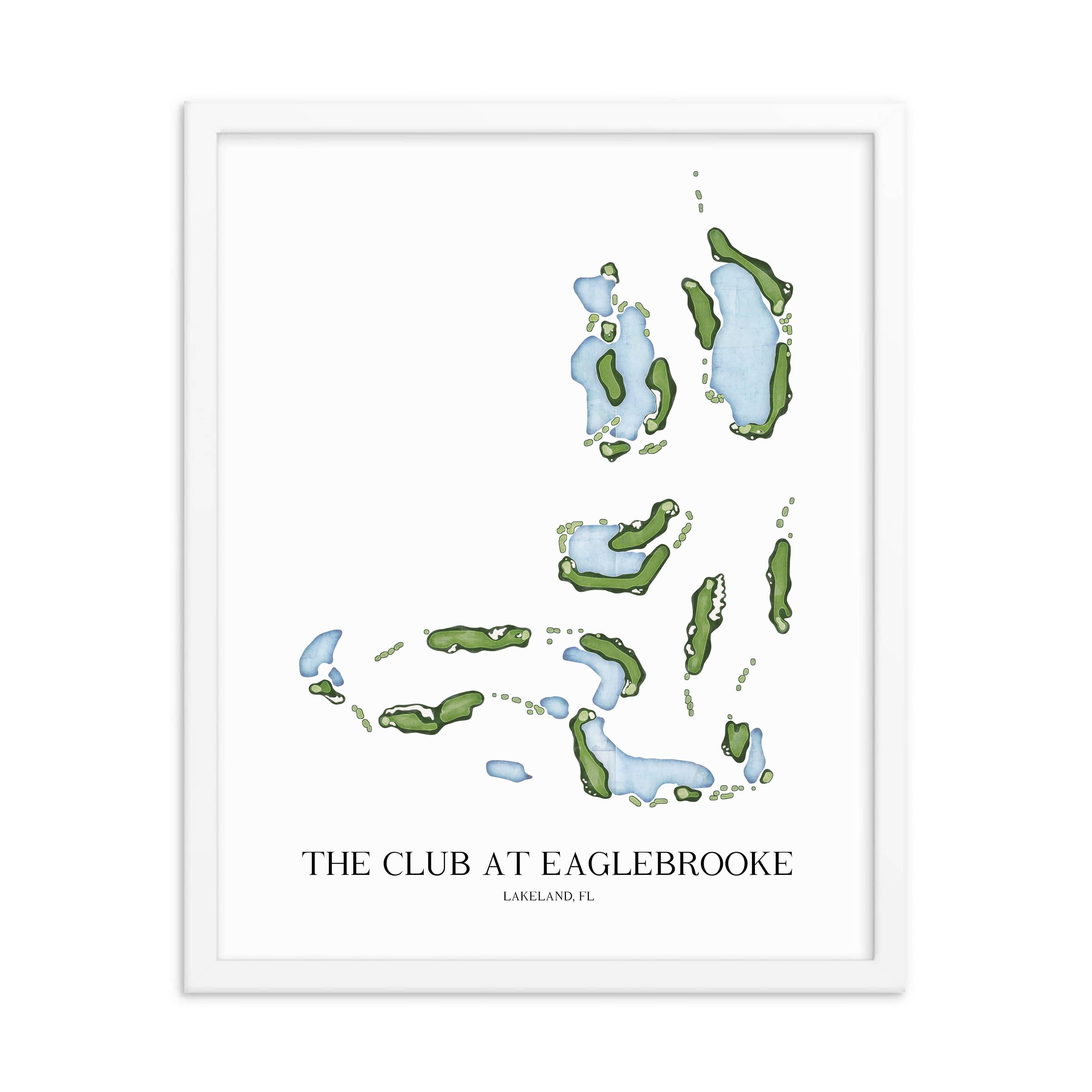The 19th Hole Golf Shop - Golf Course Prints - The Club at Eaglebrooke Golf Course Map Golf Map