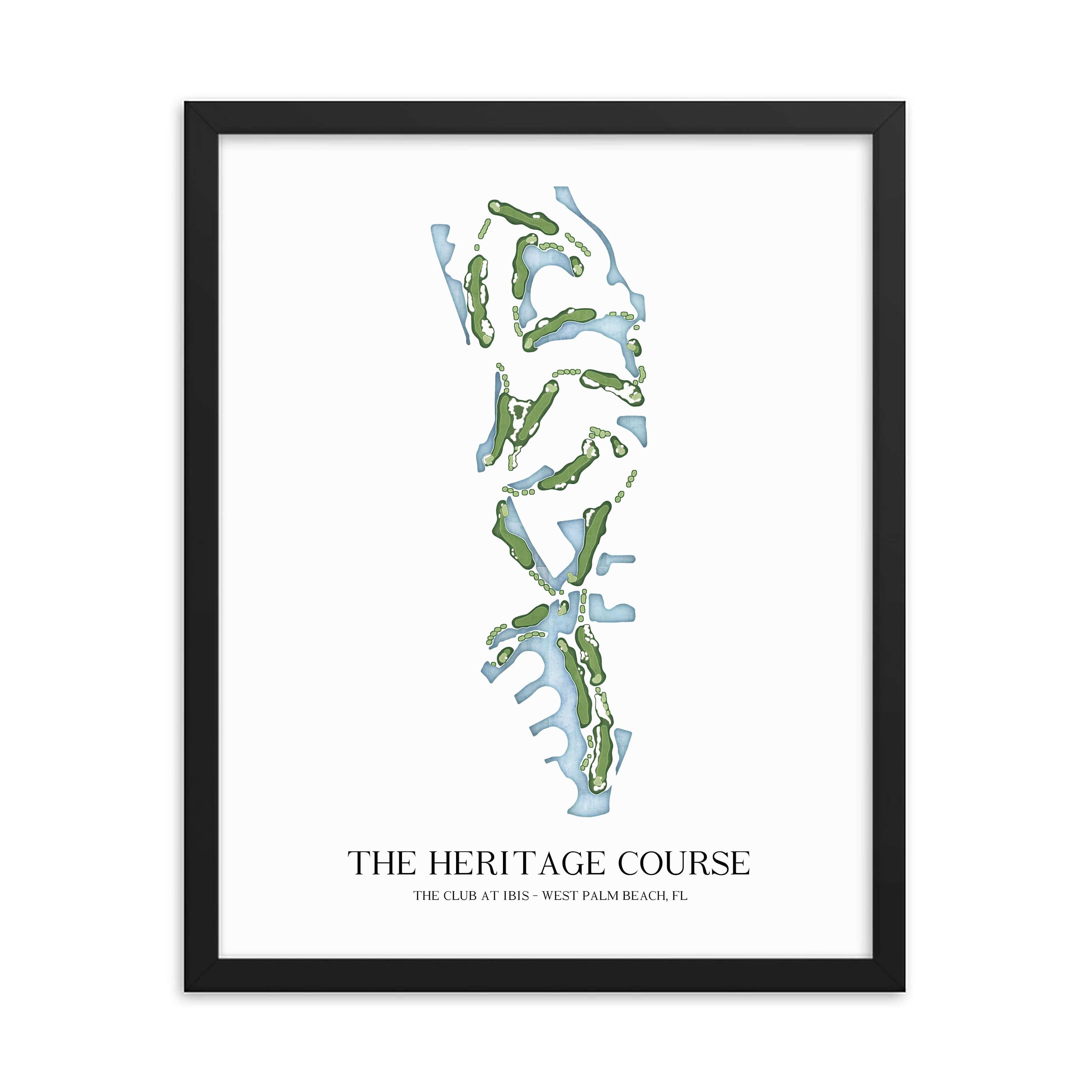 The 19th Hole Golf Shop - Golf Course Prints - The Club at Ibis - Heritage Golf Course Map Golf Map