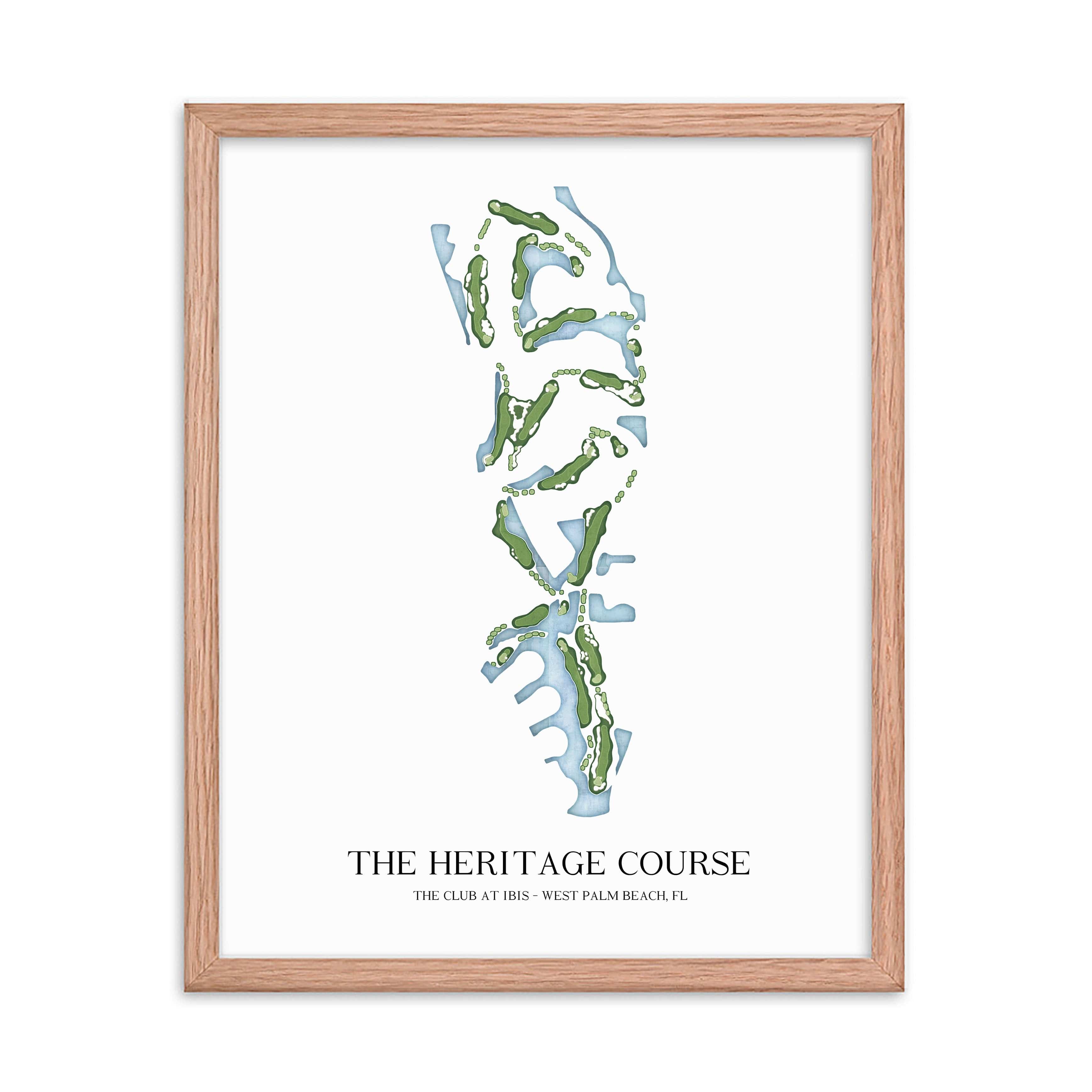 The 19th Hole Golf Shop - Golf Course Prints - The Club at Ibis - Heritage Golf Course Map Golf Map