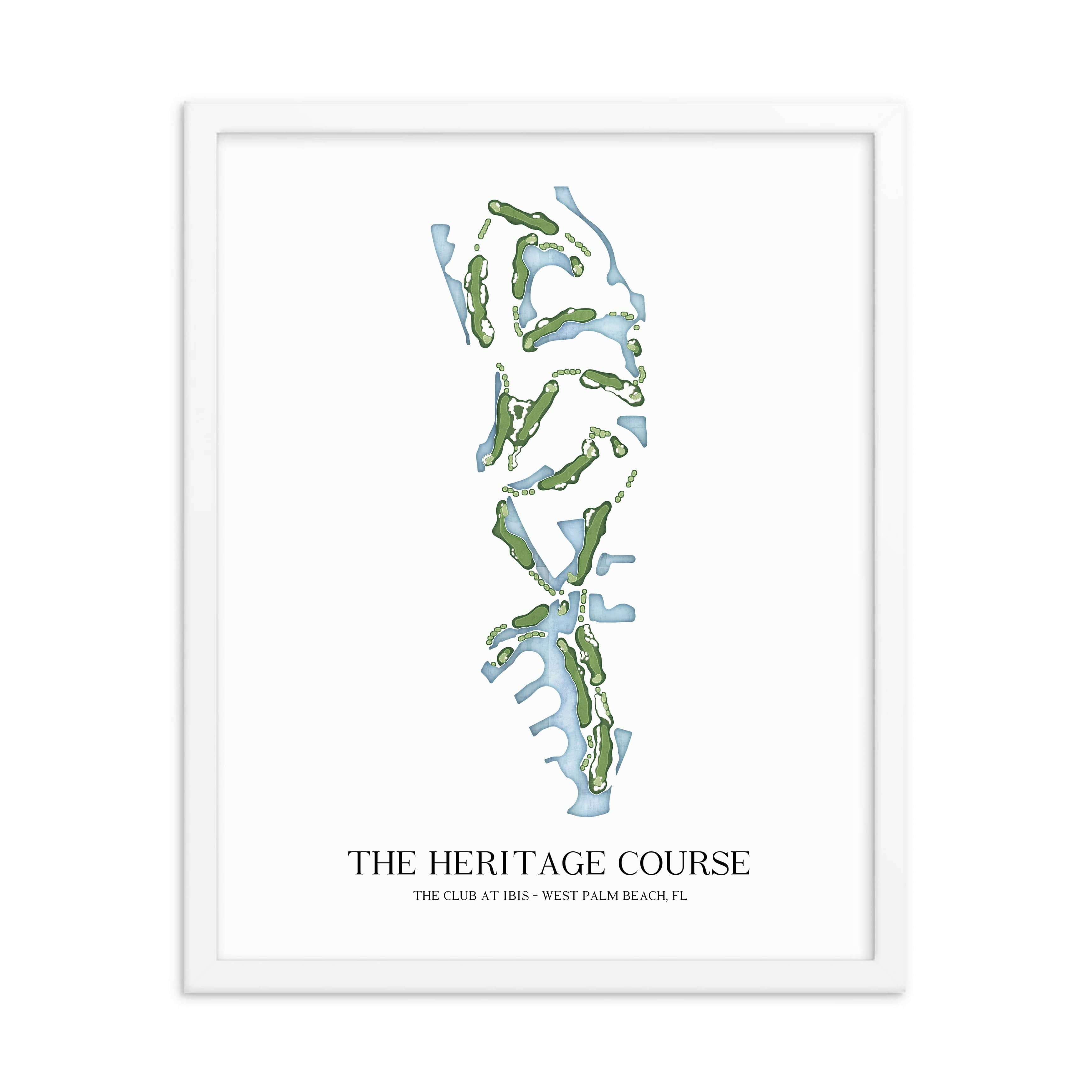 The 19th Hole Golf Shop - Golf Course Prints - The Club at Ibis - Heritage Golf Course Map Golf Map