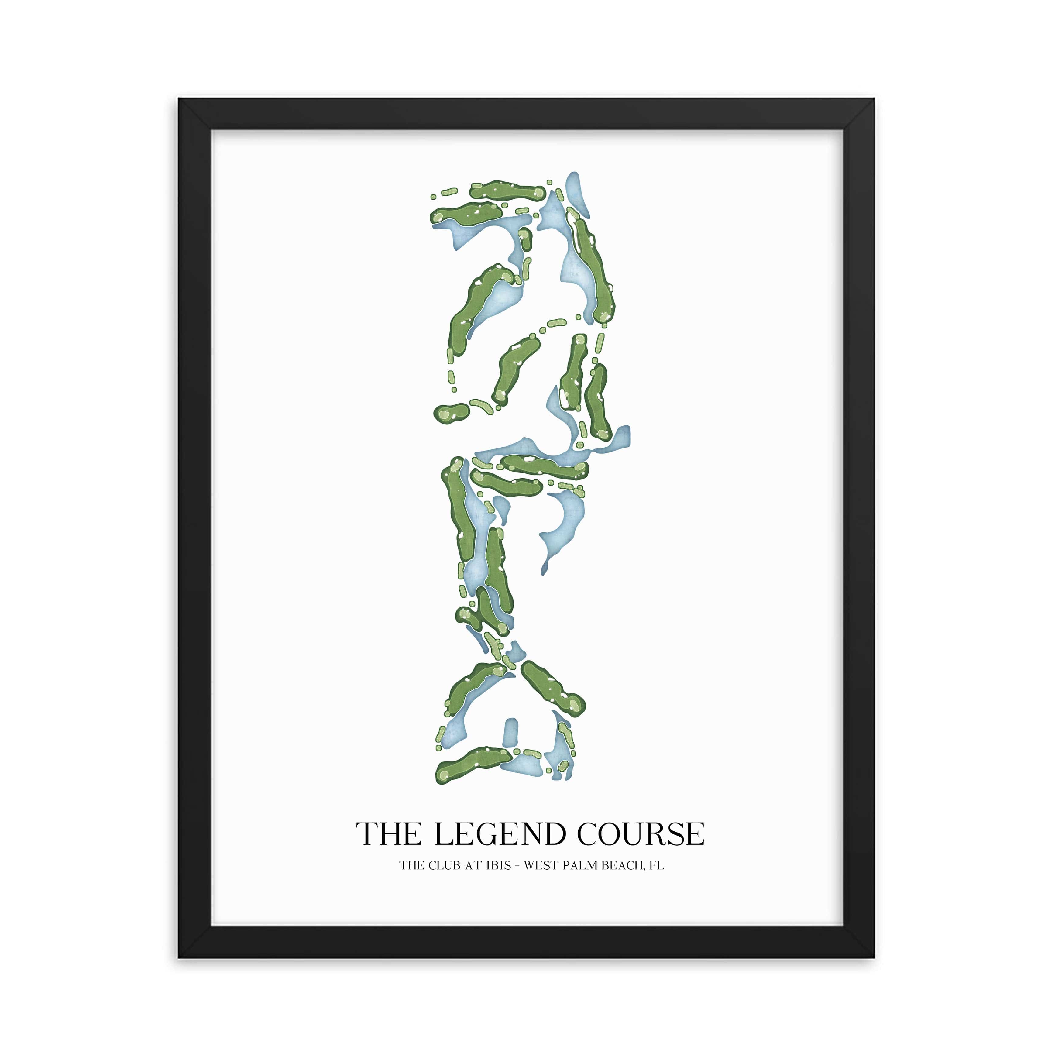 The 19th Hole Golf Shop - Golf Course Prints - The Club at Ibis - Legend Golf Course Map Golf Map
