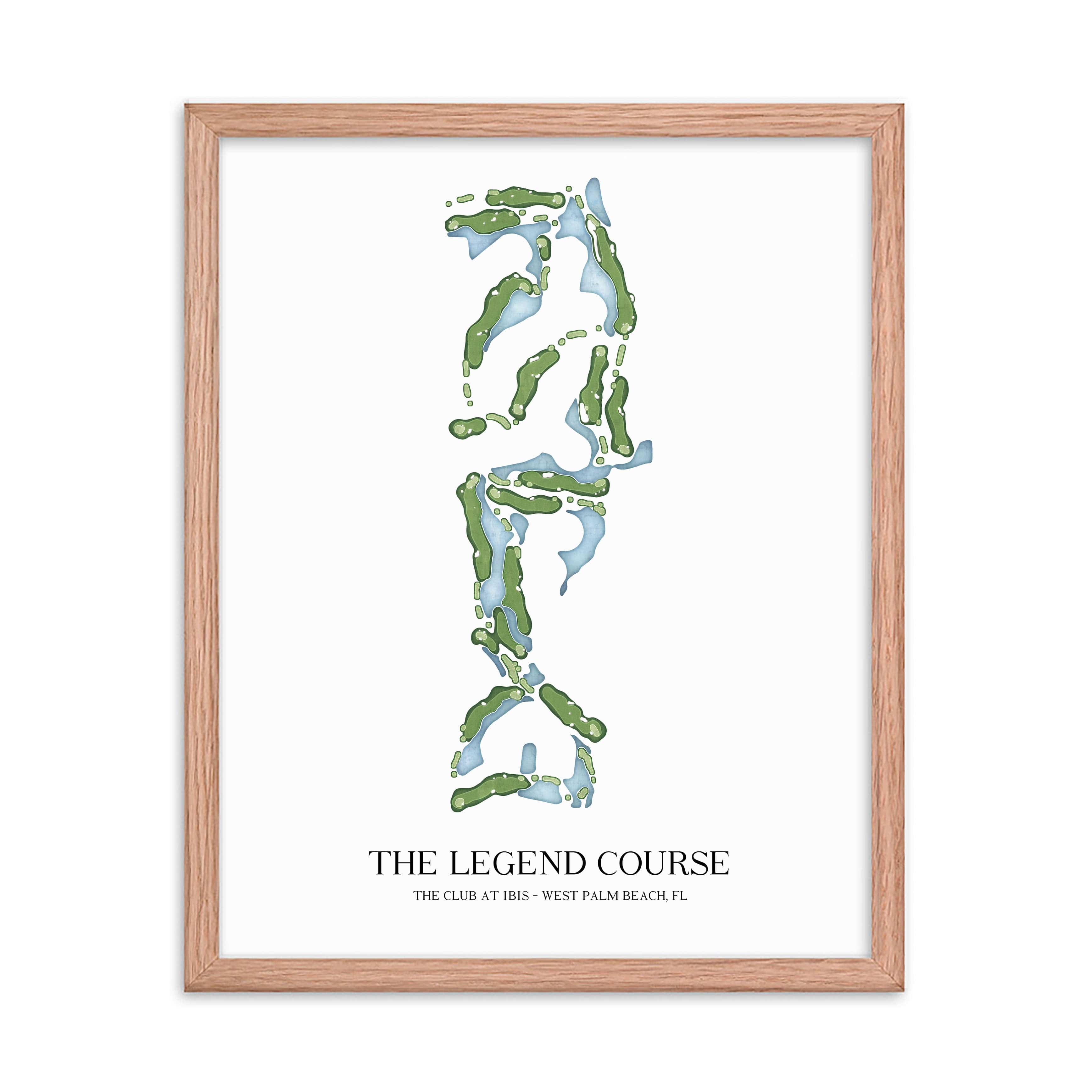 The 19th Hole Golf Shop - Golf Course Prints - The Club at Ibis - Legend Golf Course Map Golf Map