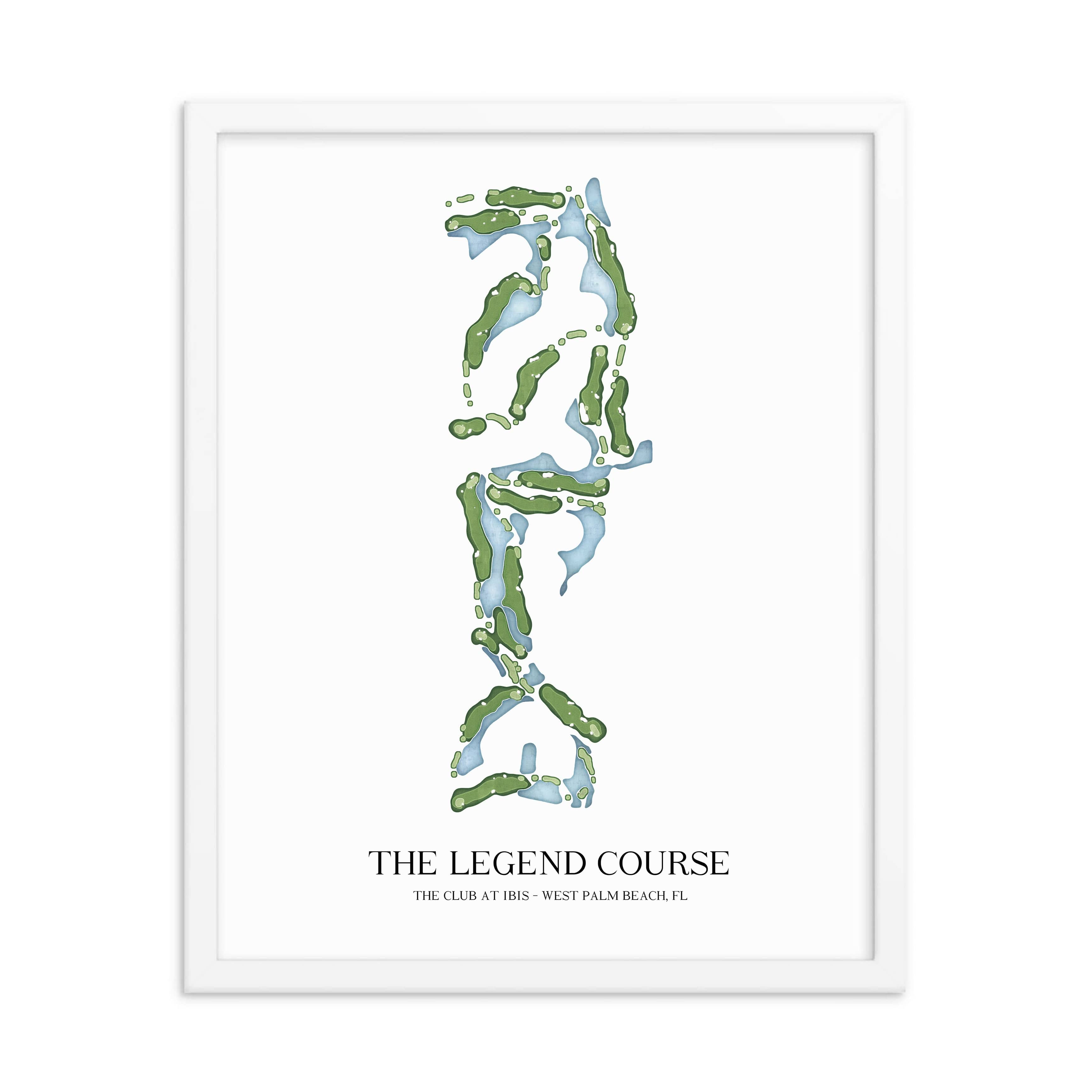 The 19th Hole Golf Shop - Golf Course Prints - The Club at Ibis - Legend Golf Course Map Golf Map