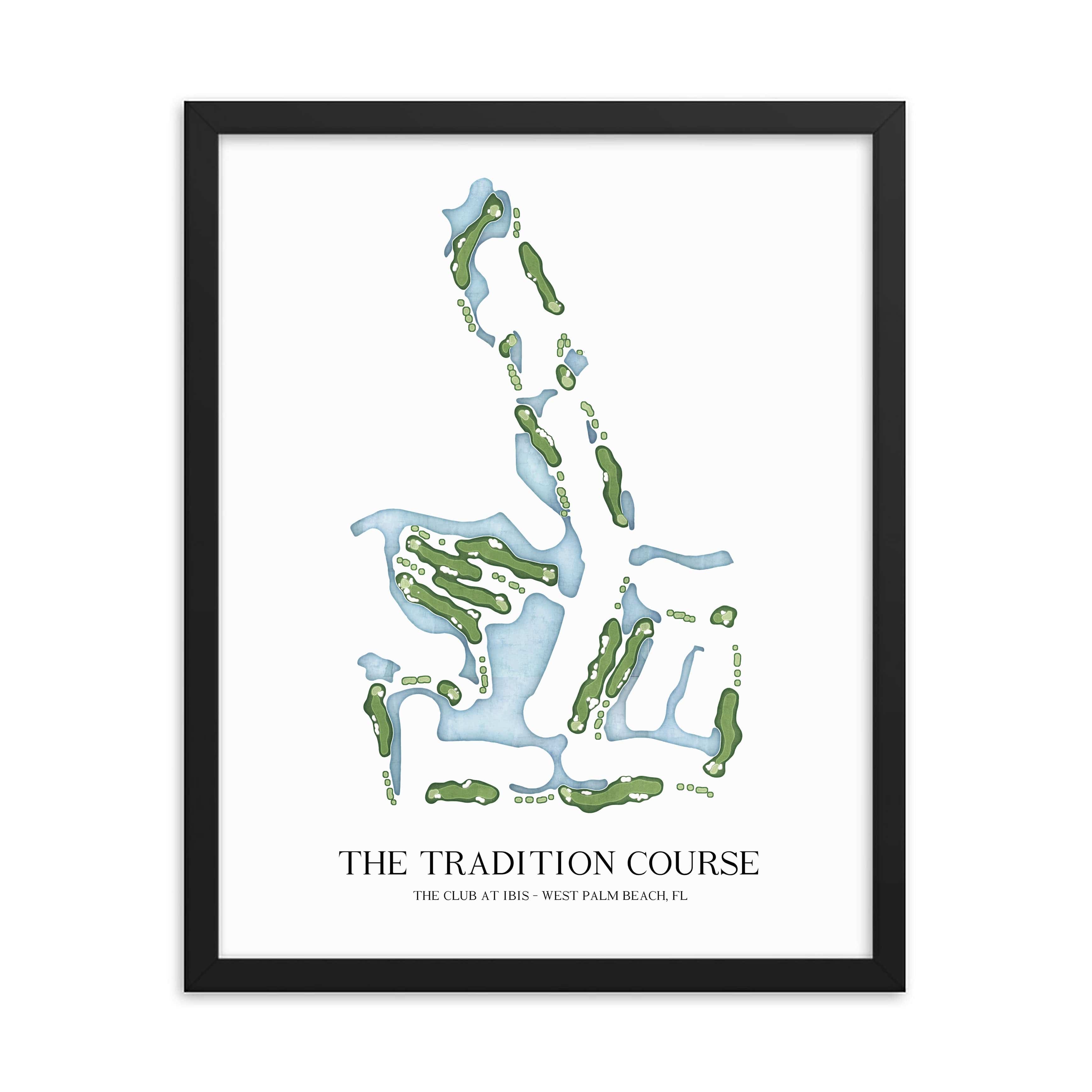 The 19th Hole Golf Shop - Golf Course Prints - The Club at Ibis - Tradition Golf Course Map Golf Map