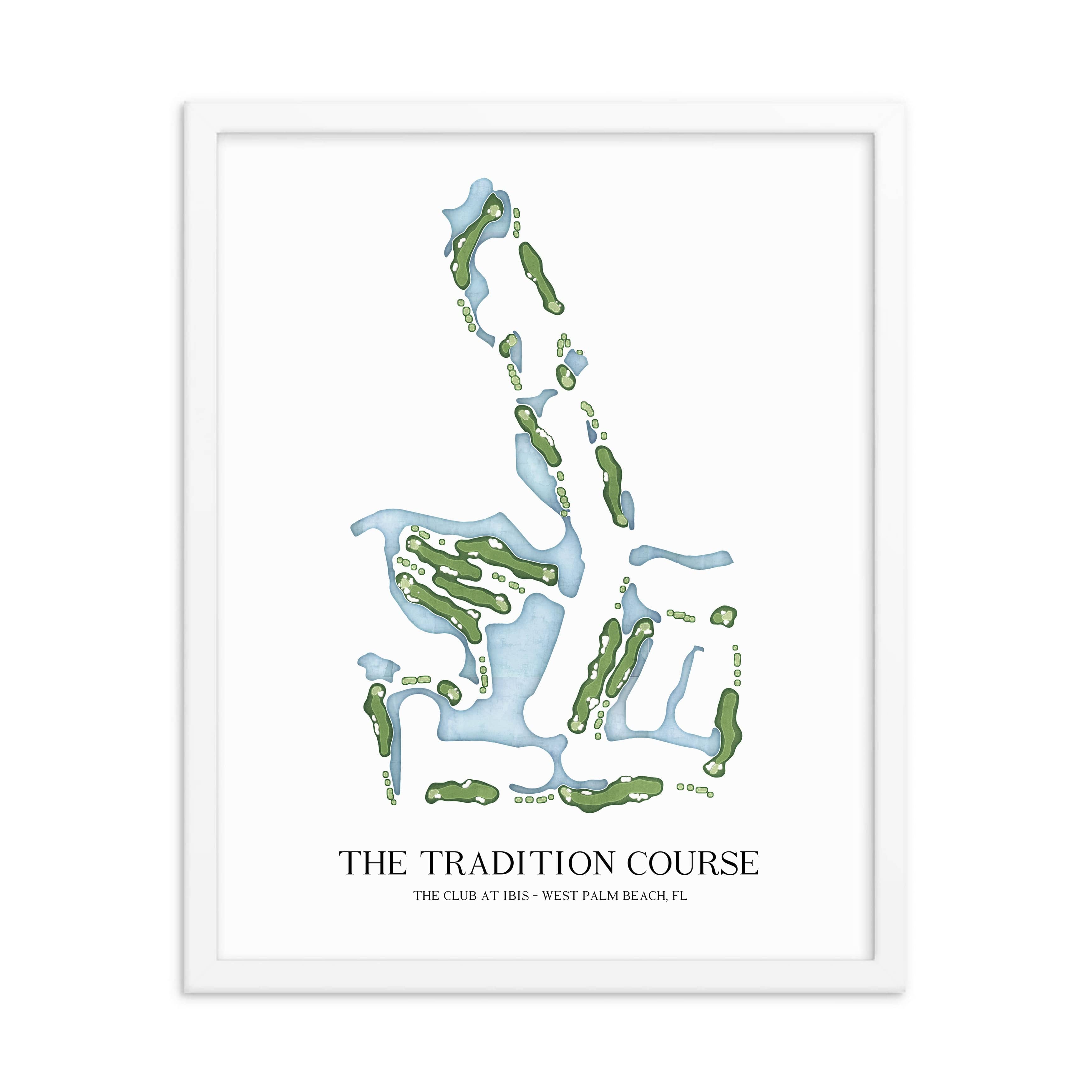 The 19th Hole Golf Shop - Golf Course Prints - The Club at Ibis - Tradition Golf Course Map Golf Map