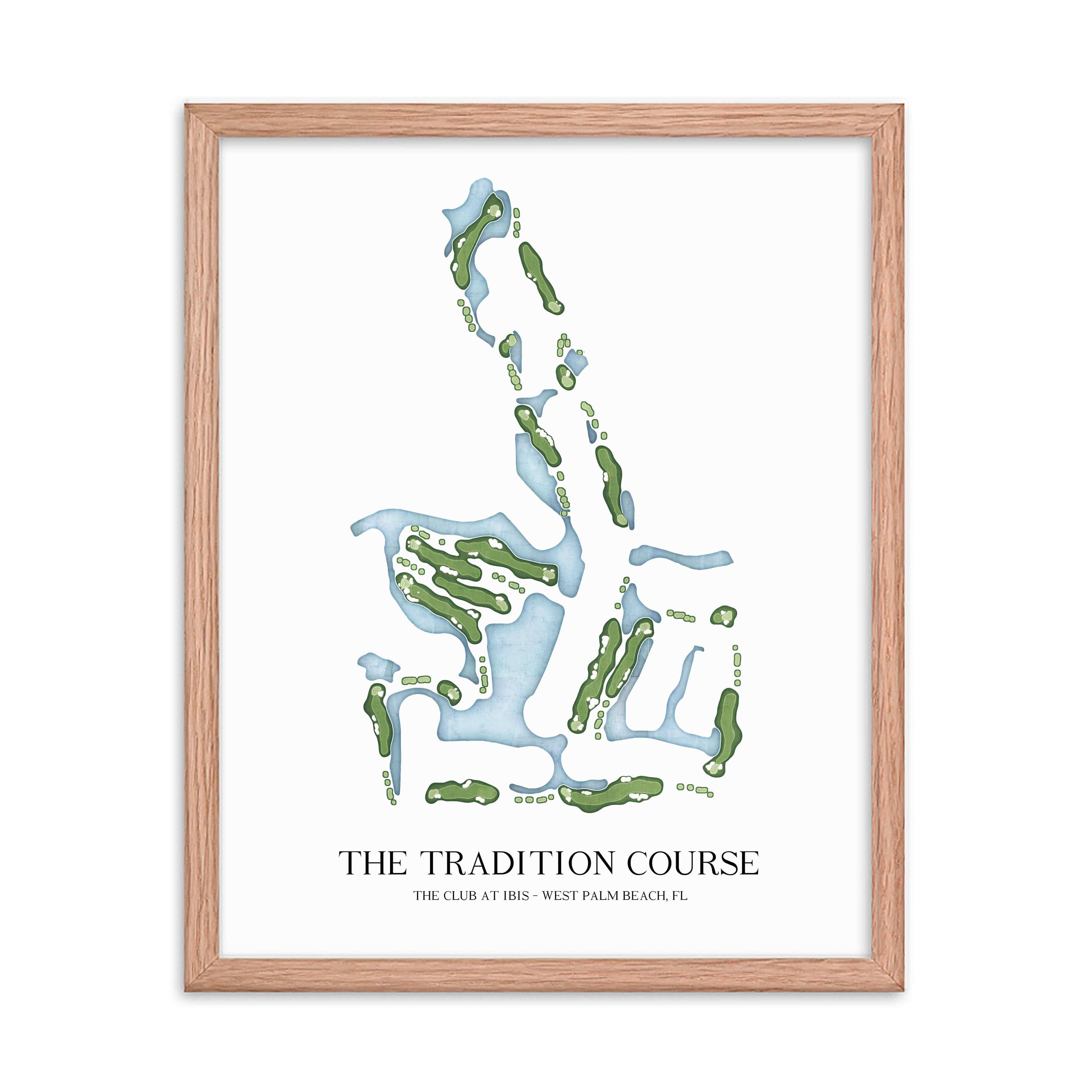 The 19th Hole Golf Shop - Golf Course Prints - The Club at Ibis - Tradition Golf Course Map Golf Map