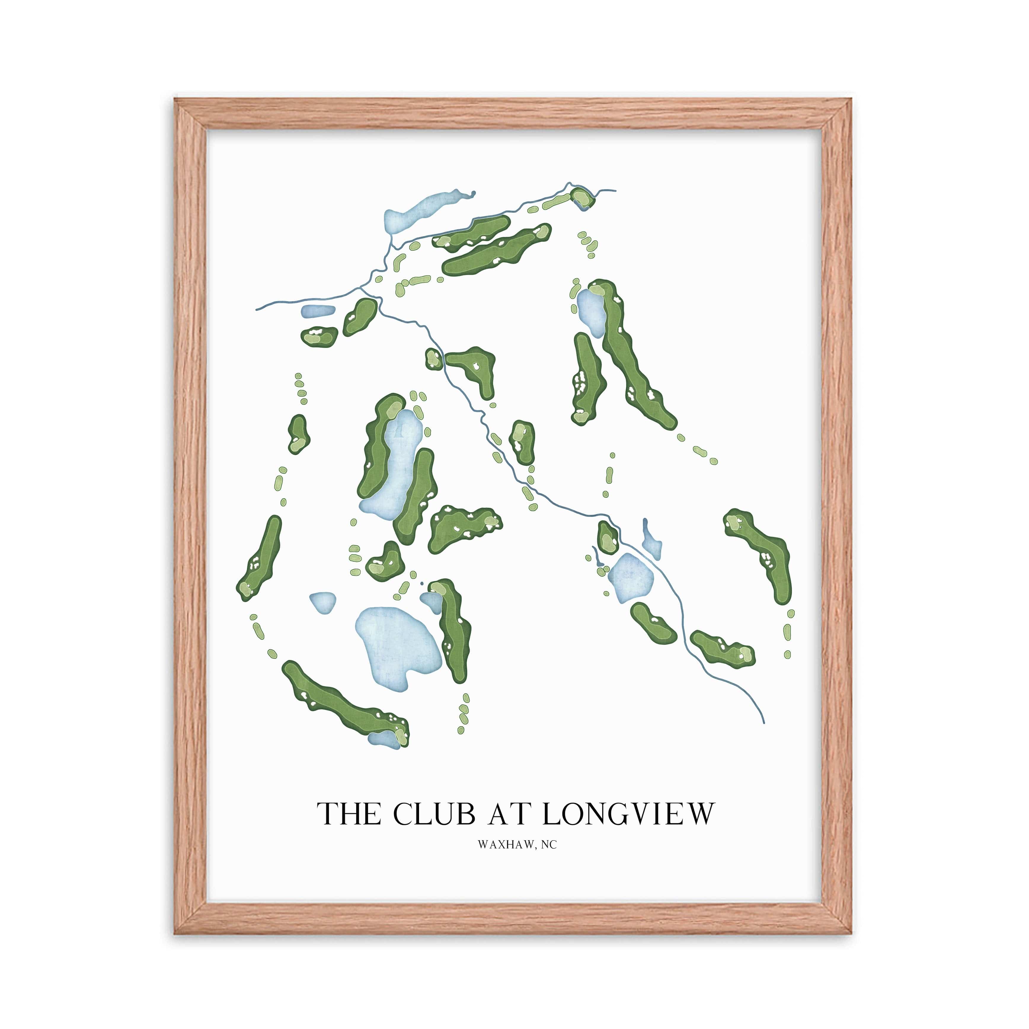 The 19th Hole Golf Shop - Golf Course Prints - The Club at Longview Golf Course Map Golf Map