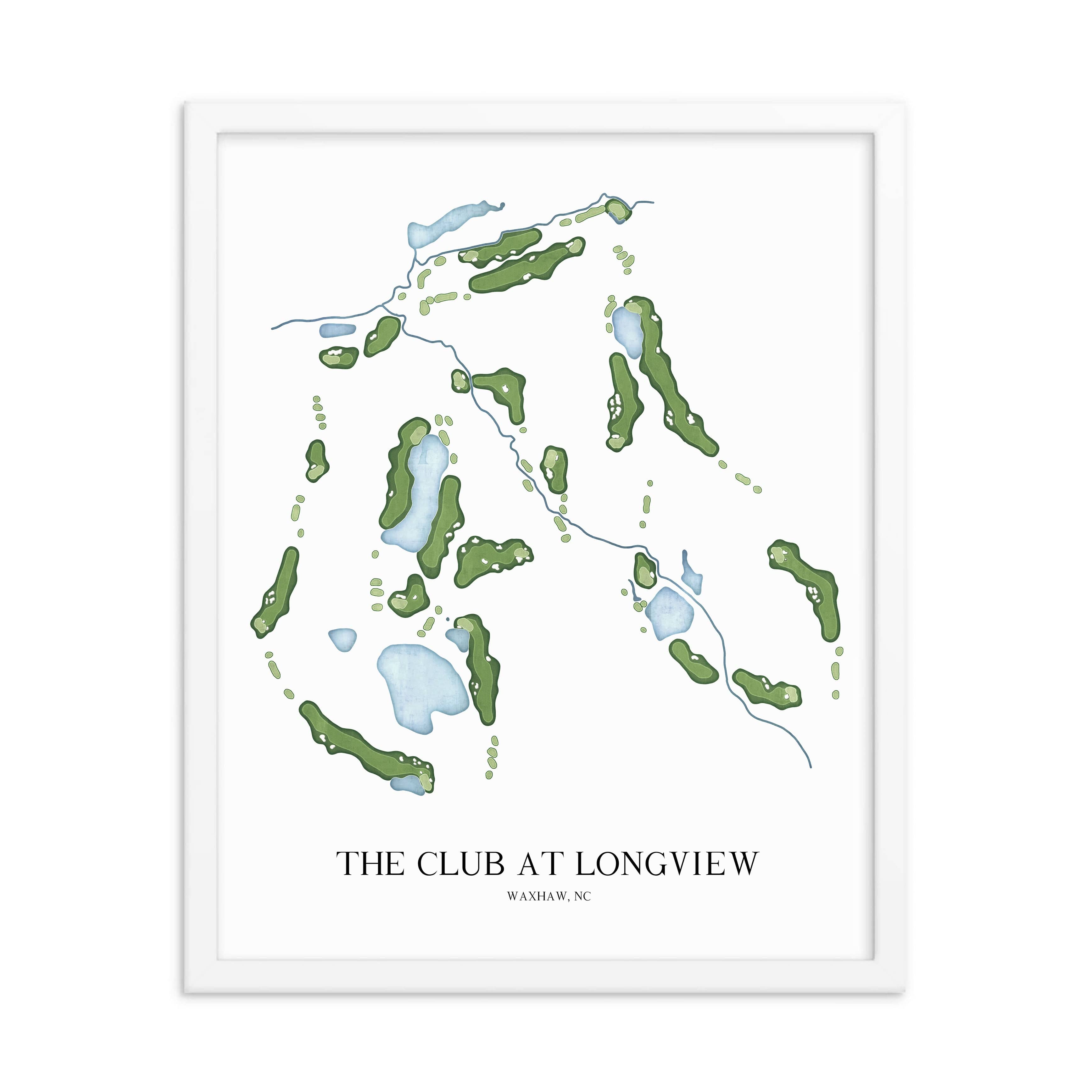 The 19th Hole Golf Shop - Golf Course Prints - The Club at Longview Golf Course Map Golf Map