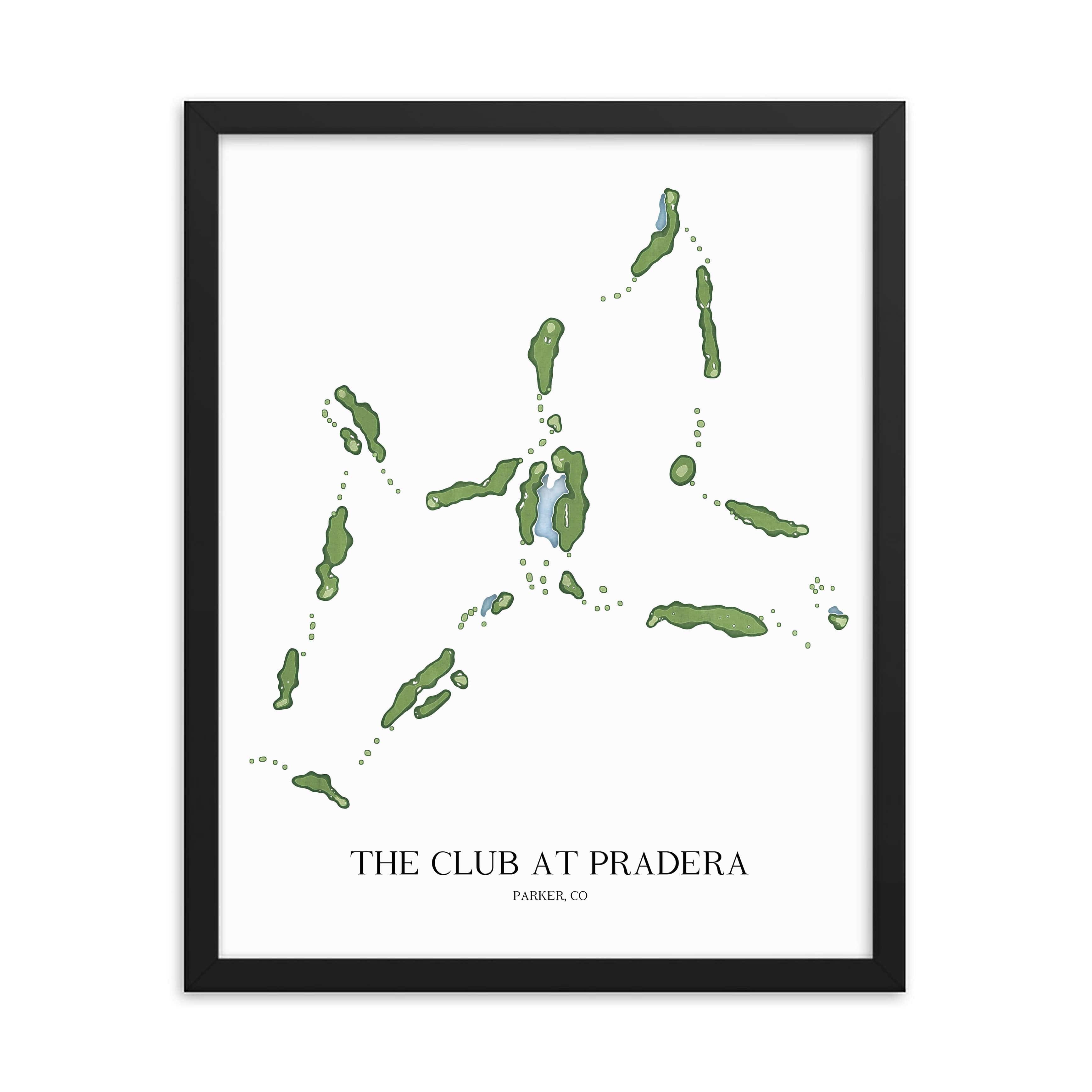The 19th Hole Golf Shop - Golf Course Prints - The Club at Pradera Golf Course Map Golf Map
