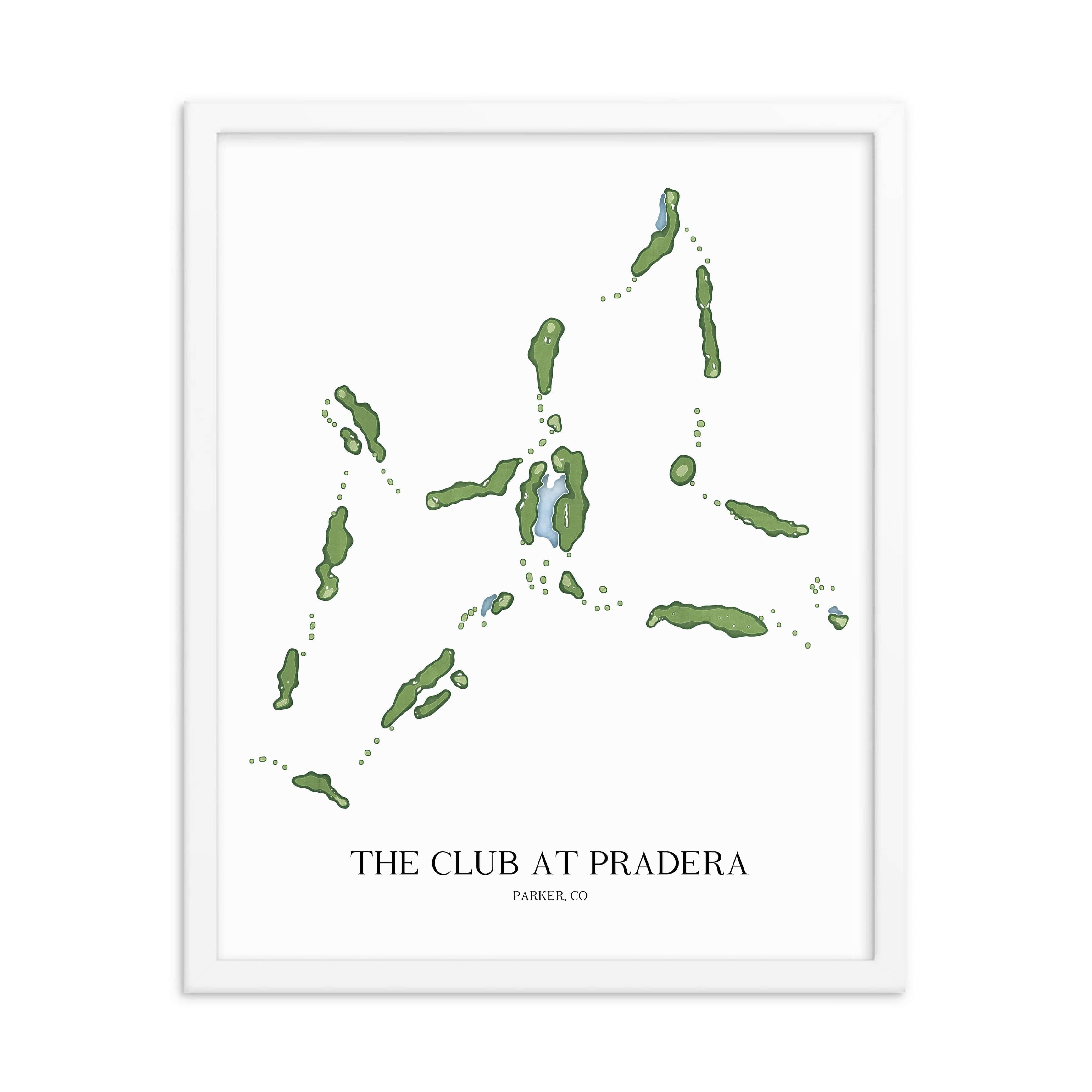 The 19th Hole Golf Shop - Golf Course Prints - The Club at Pradera Golf Course Map Golf Map