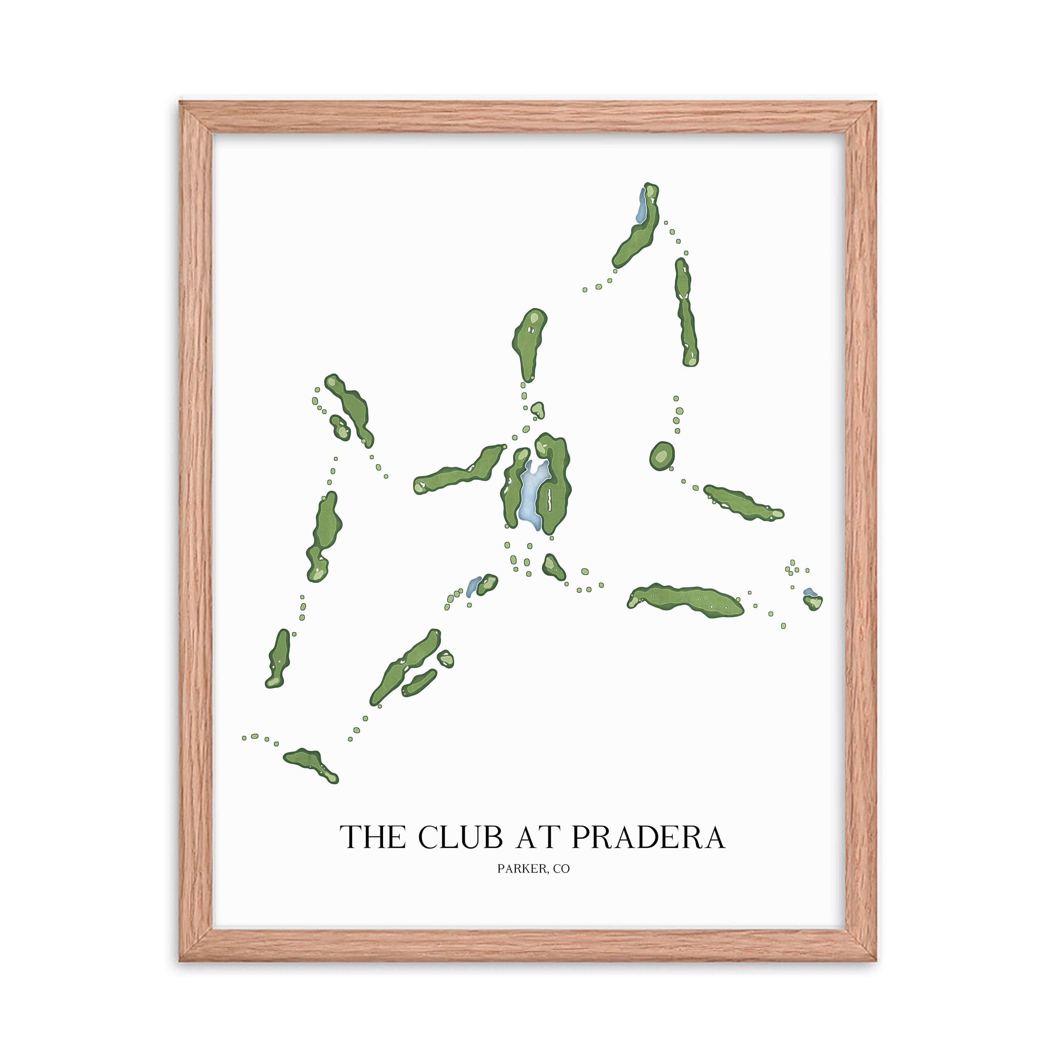 The 19th Hole Golf Shop - Golf Course Prints - The Club at Pradera Golf Course Map Golf Map