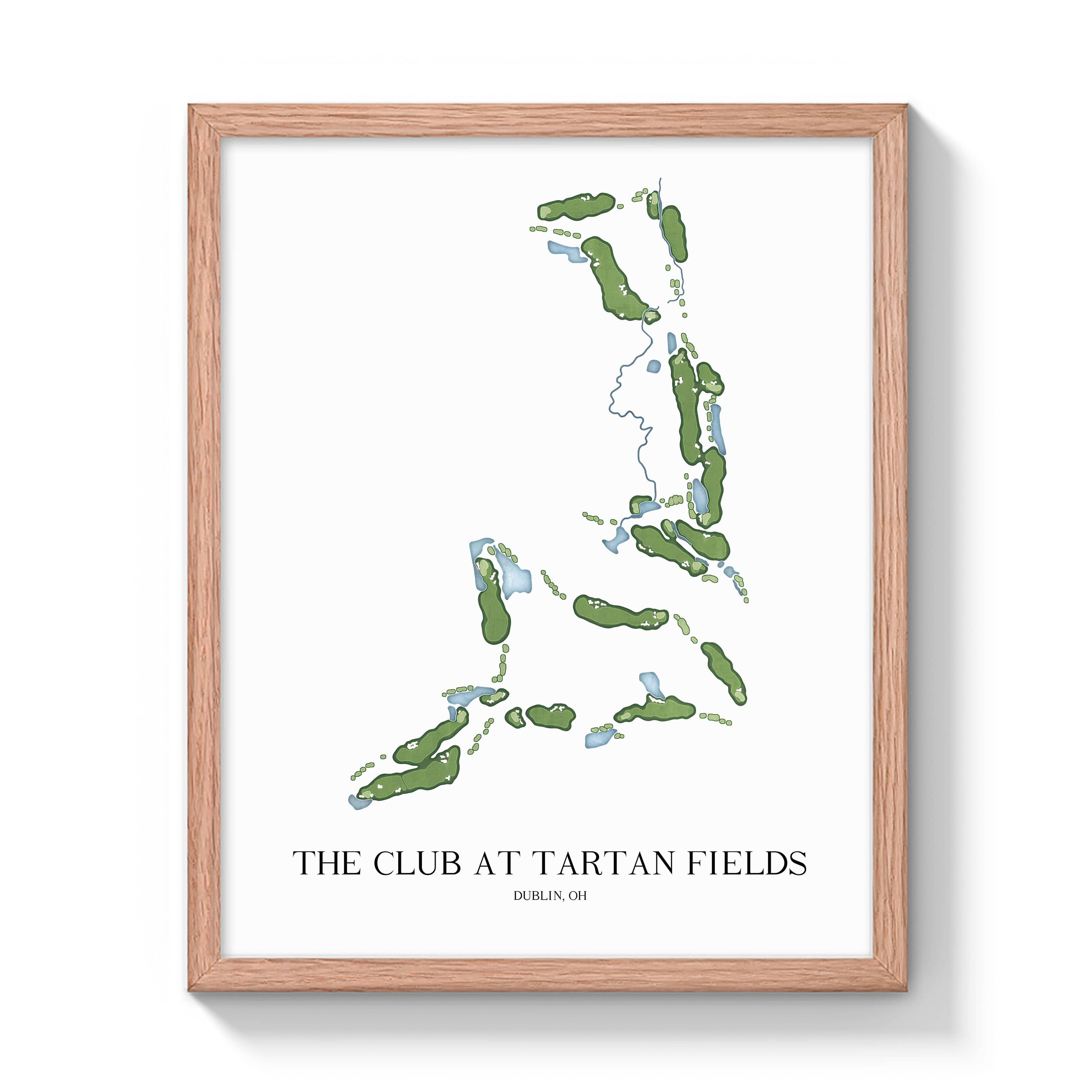 The 19th Hole Golf Shop - Golf Course Prints - The Club at Tartan Fields Golf Course Map Golf Map