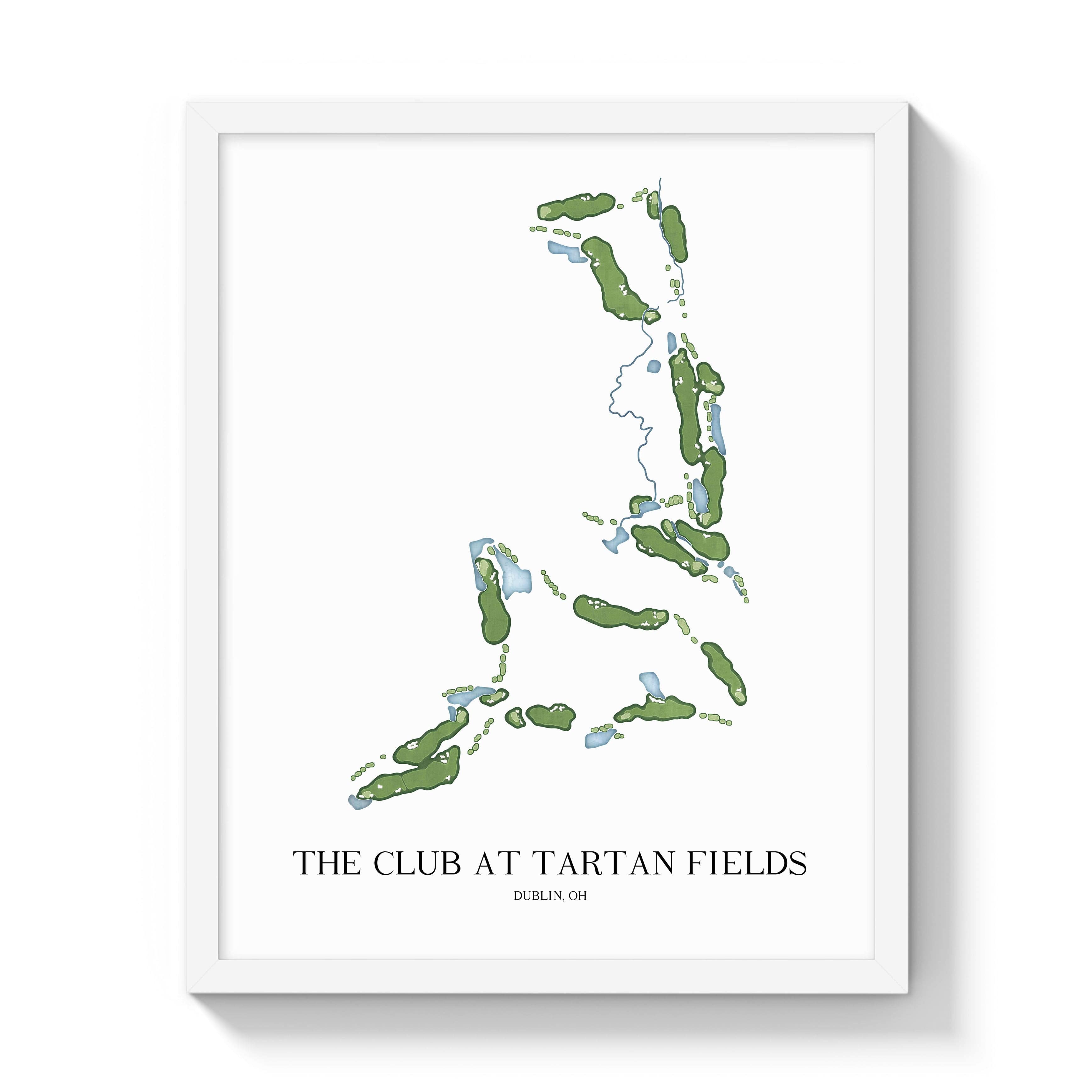 The 19th Hole Golf Shop - Golf Course Prints - The Club at Tartan Fields Golf Course Map Golf Map