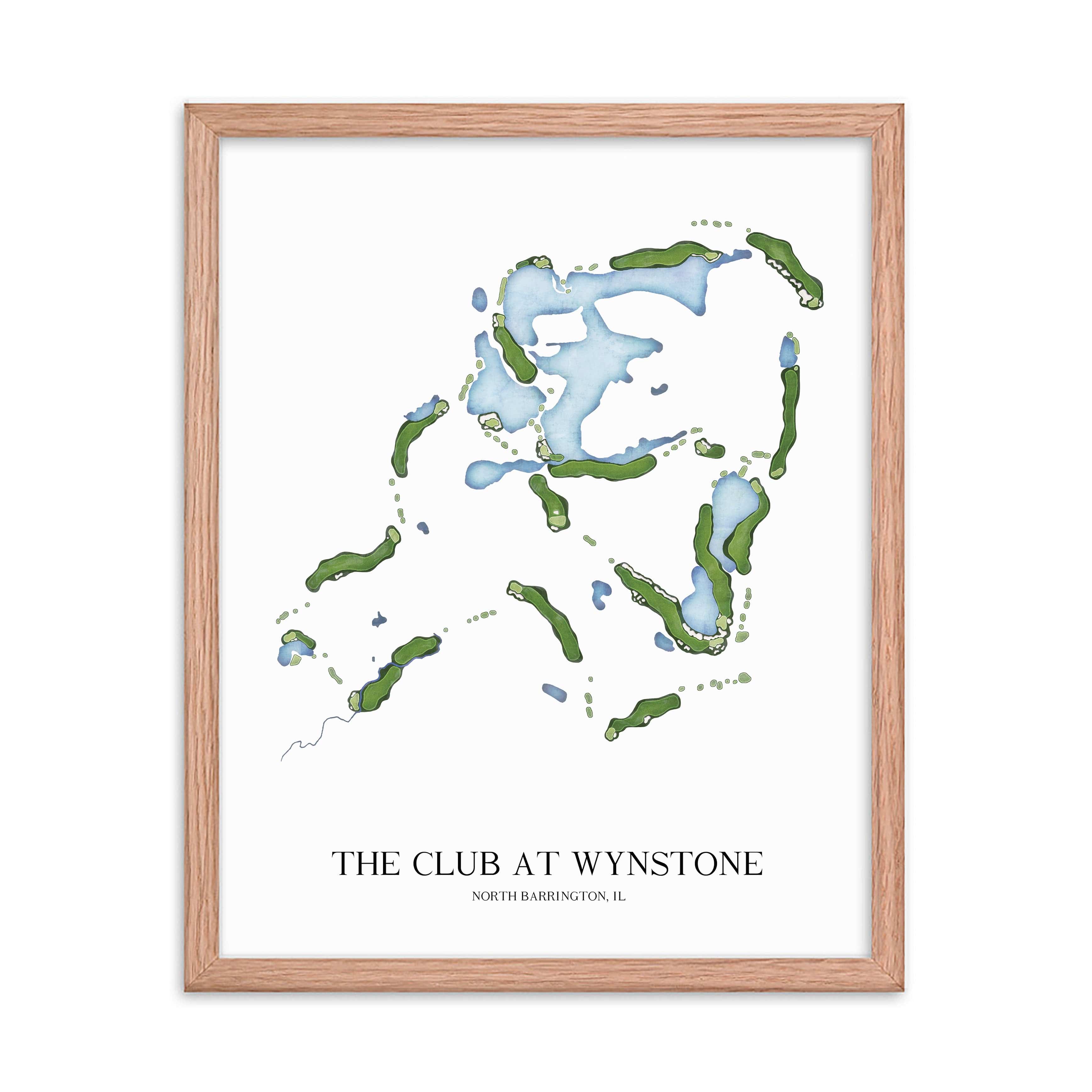 The 19th Hole Golf Shop - Golf Course Prints - The Club at Wynstone Golf Course Map Golf Map