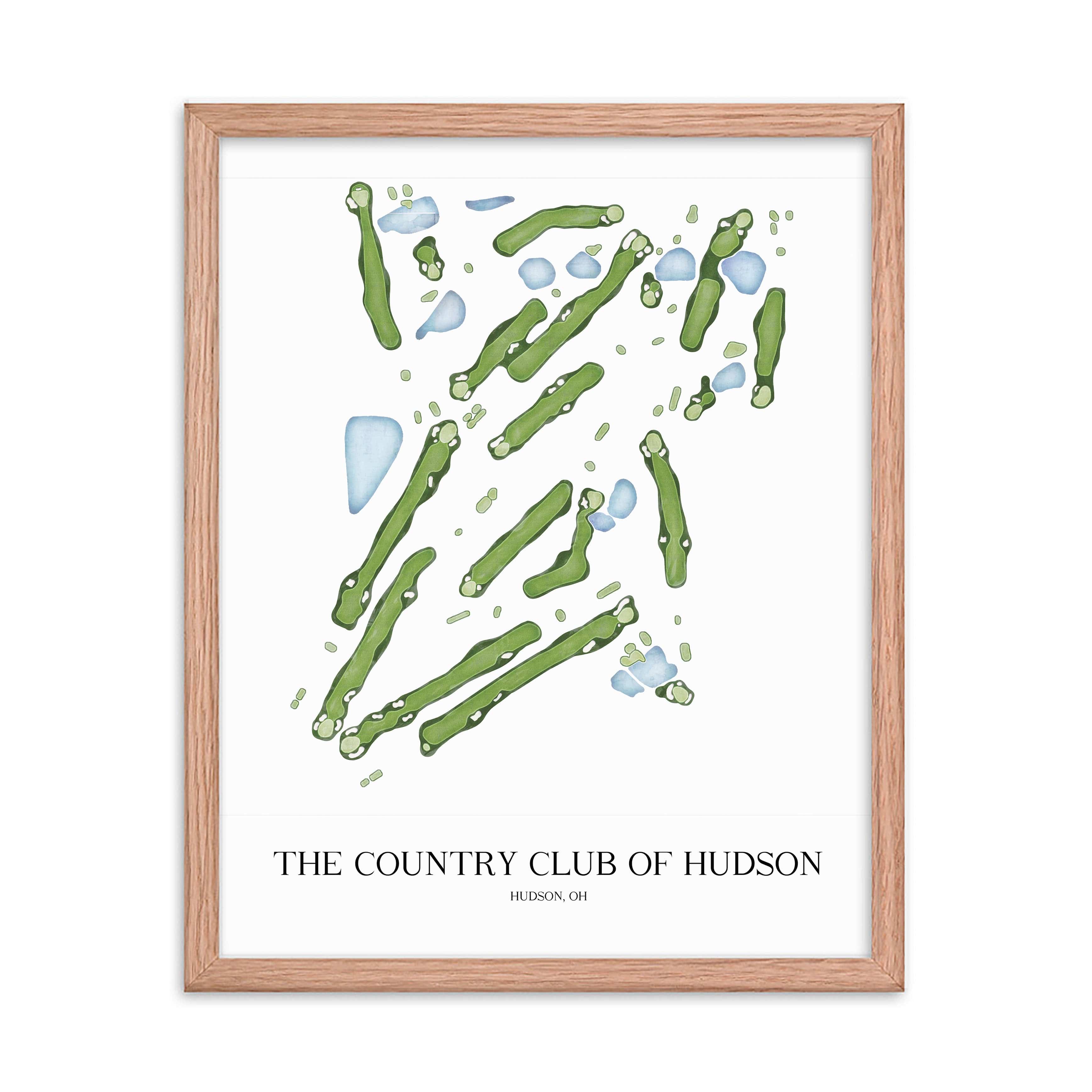 The 19th Hole Golf Shop - Golf Course Prints - The Country Club of Hudson Golf Course Map Golf Map
