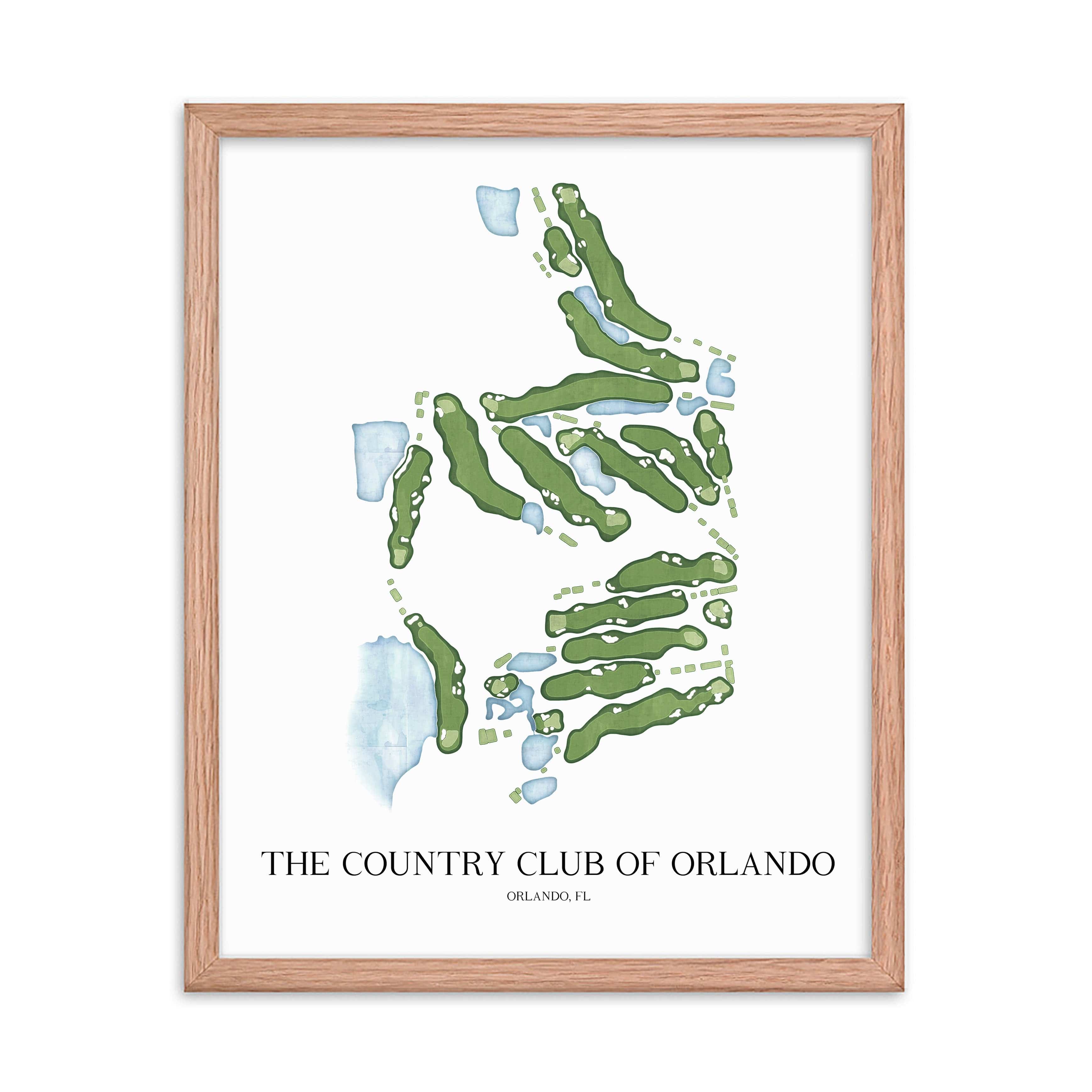 The 19th Hole Golf Shop - Golf Course Prints - The Country Club of Orlando Golf Course Map Golf Map
