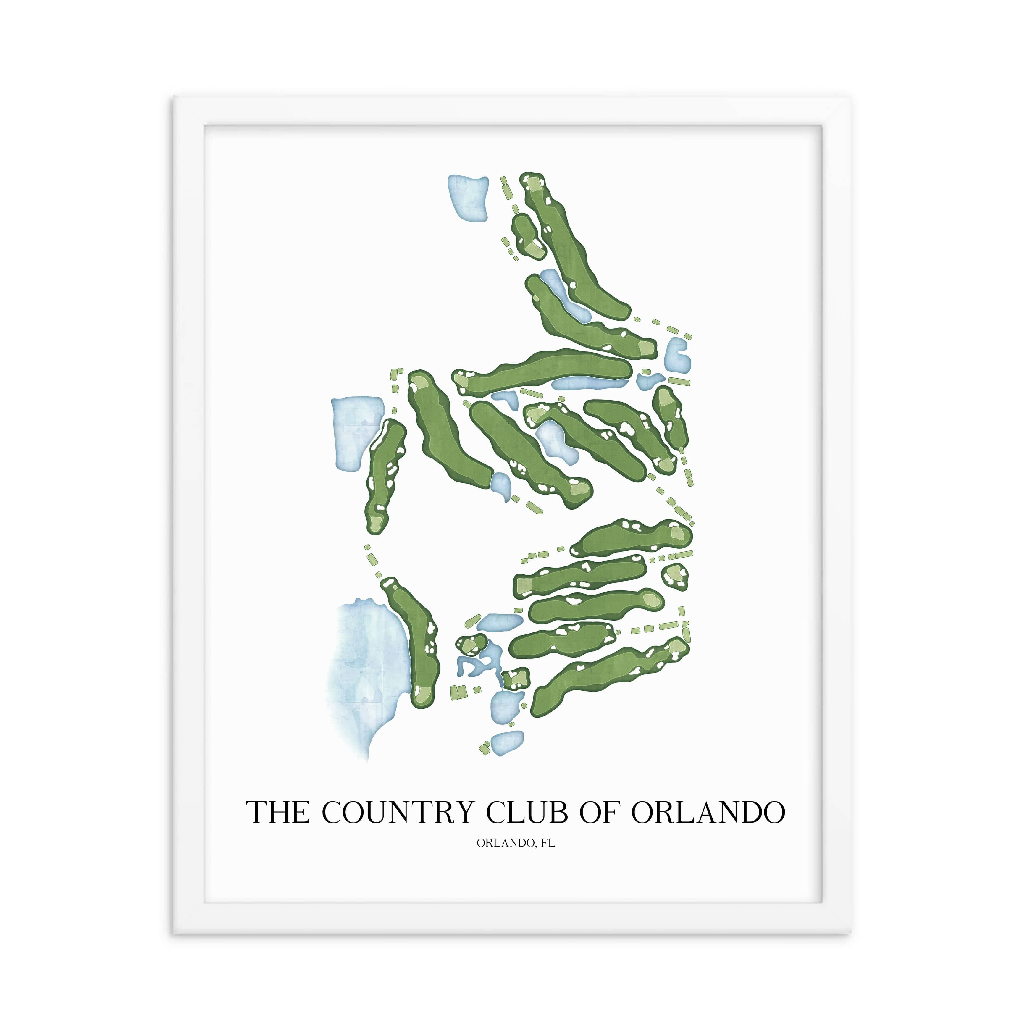 The 19th Hole Golf Shop - Golf Course Prints - The Country Club of Orlando Golf Course Map Golf Map