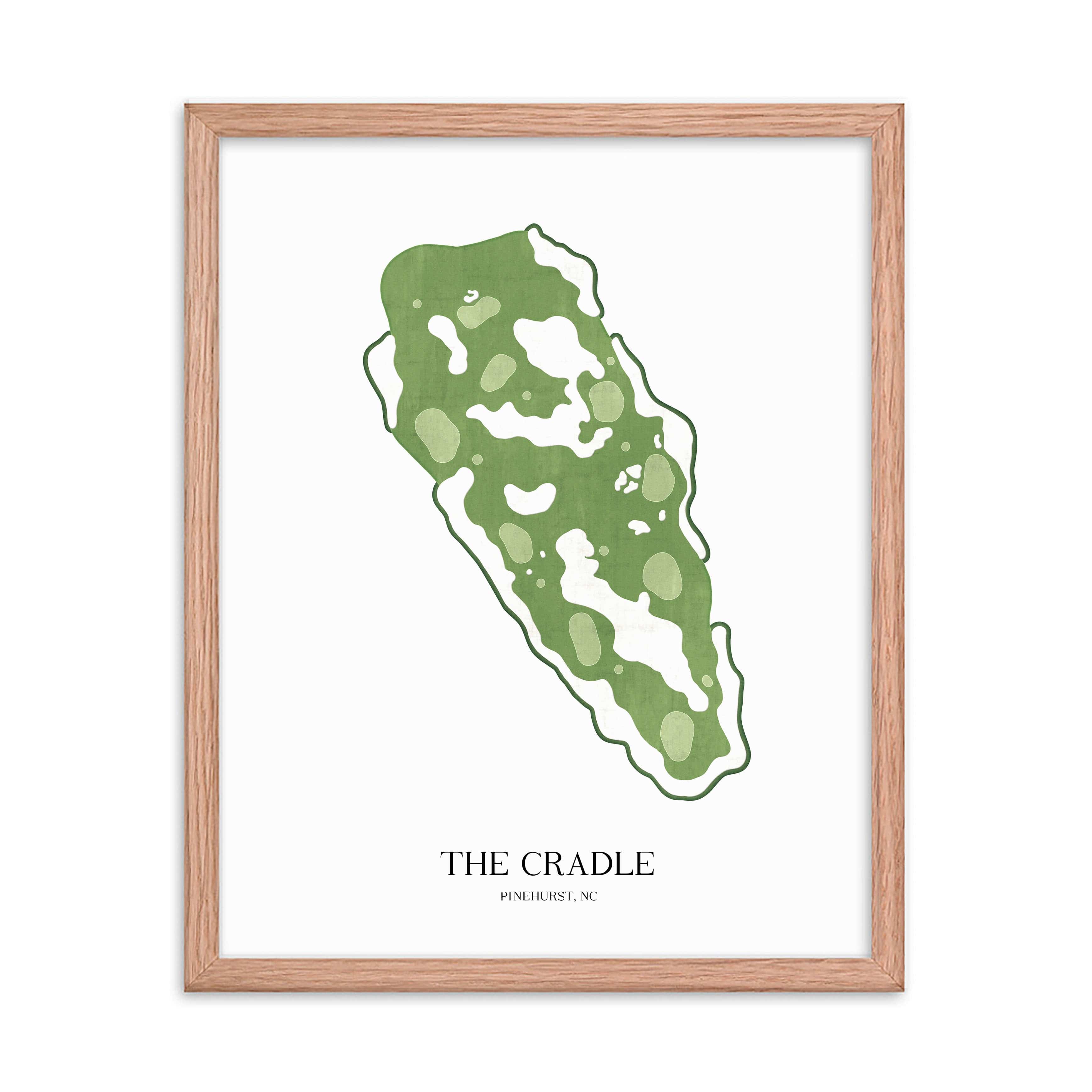The 19th Hole Golf Shop - Golf Course Prints -  The Cradle Golf Course Map Golf Map