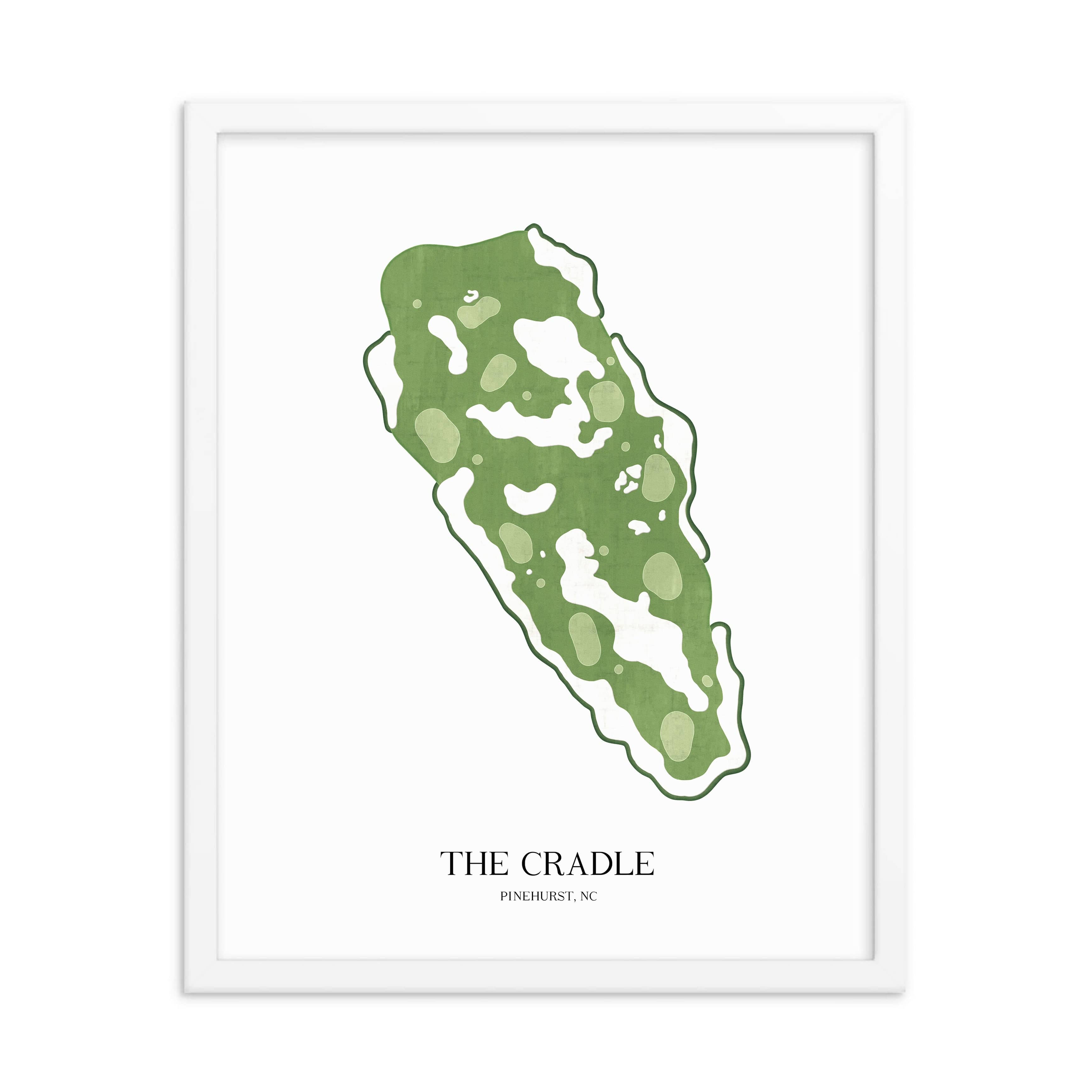 The 19th Hole Golf Shop - Golf Course Prints -  The Cradle Golf Course Map Golf Map