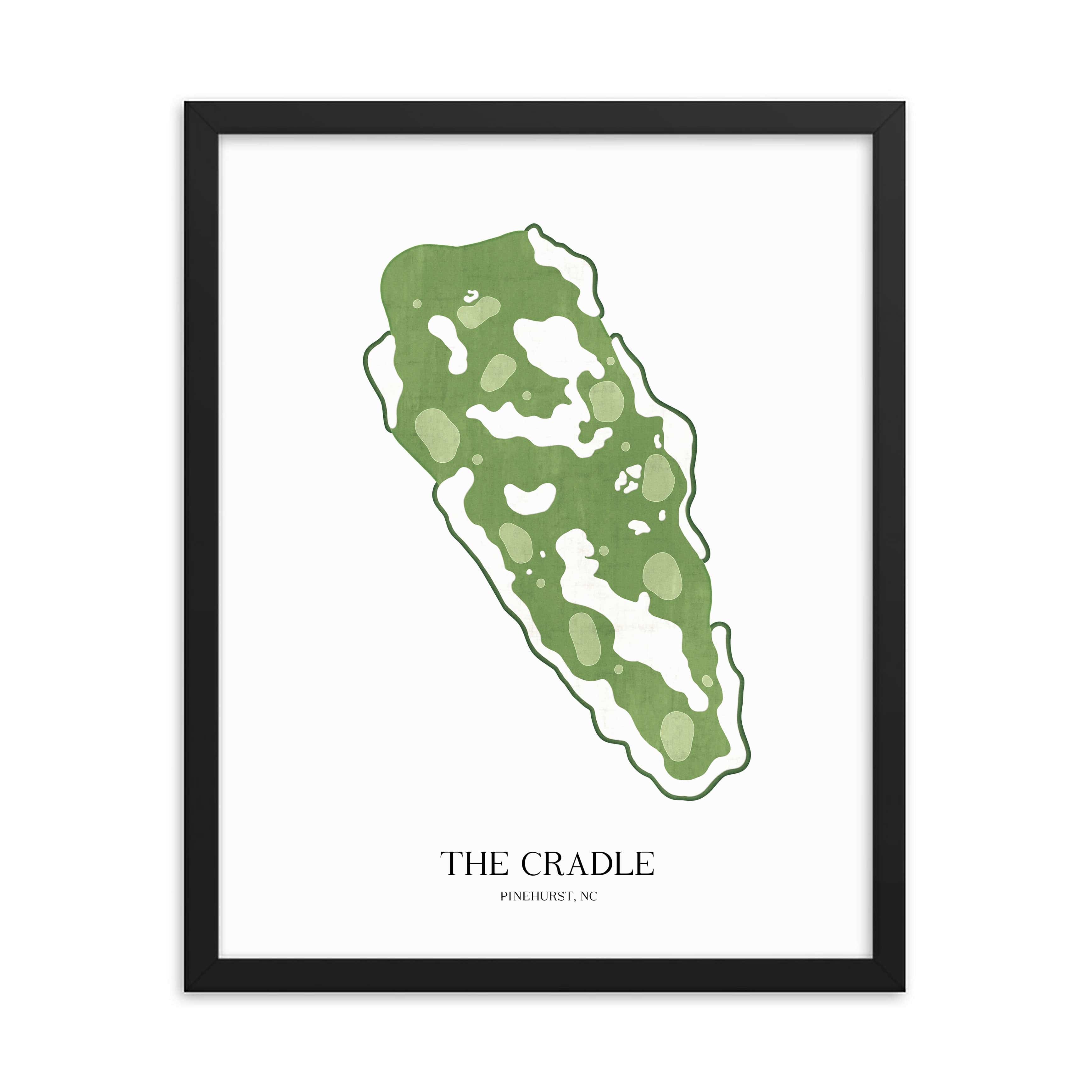 The 19th Hole Golf Shop - Golf Course Prints -  The Cradle Golf Course Map Golf Map