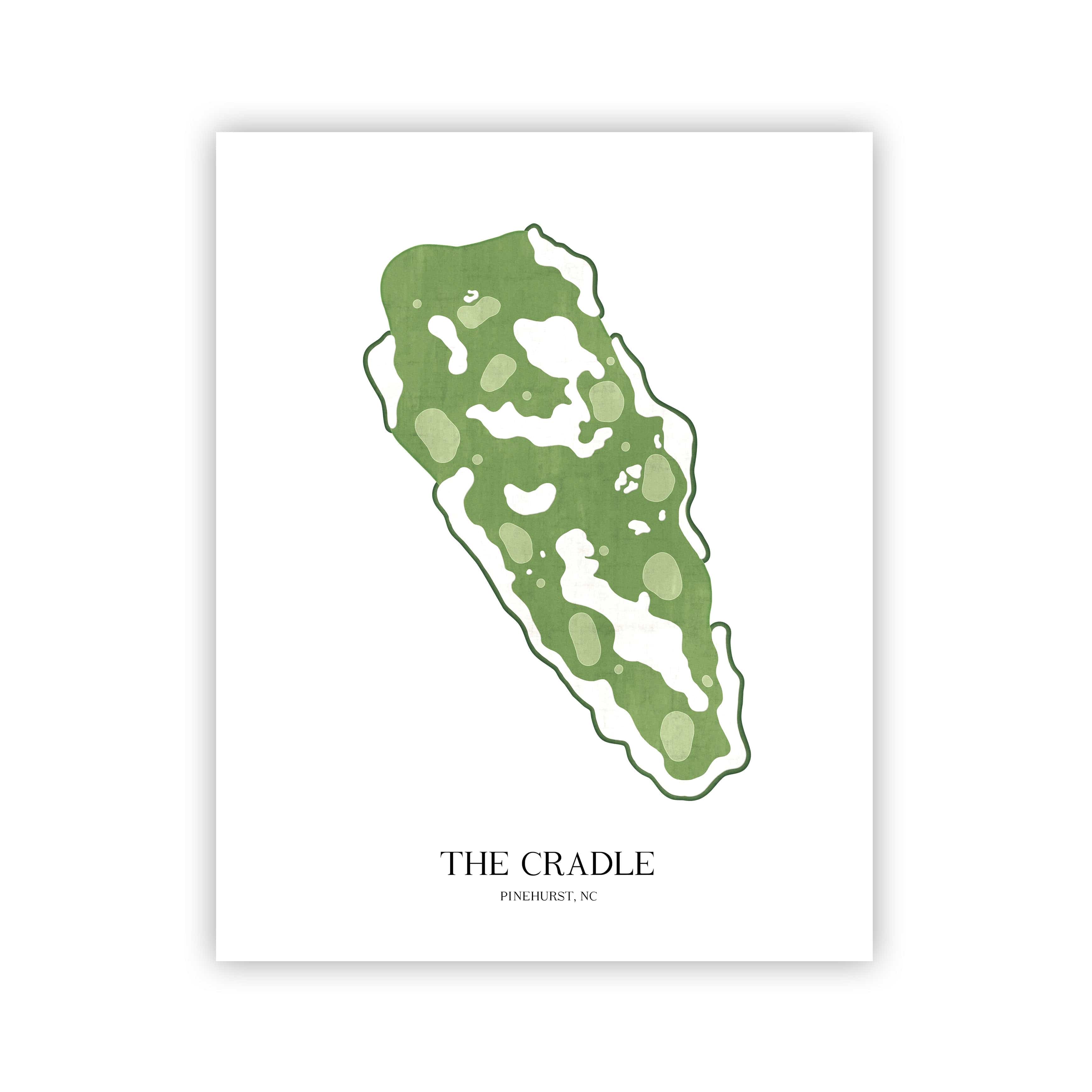 The 19th Hole Golf Shop - Golf Course Prints -  The Cradle Golf Course Map Golf Map