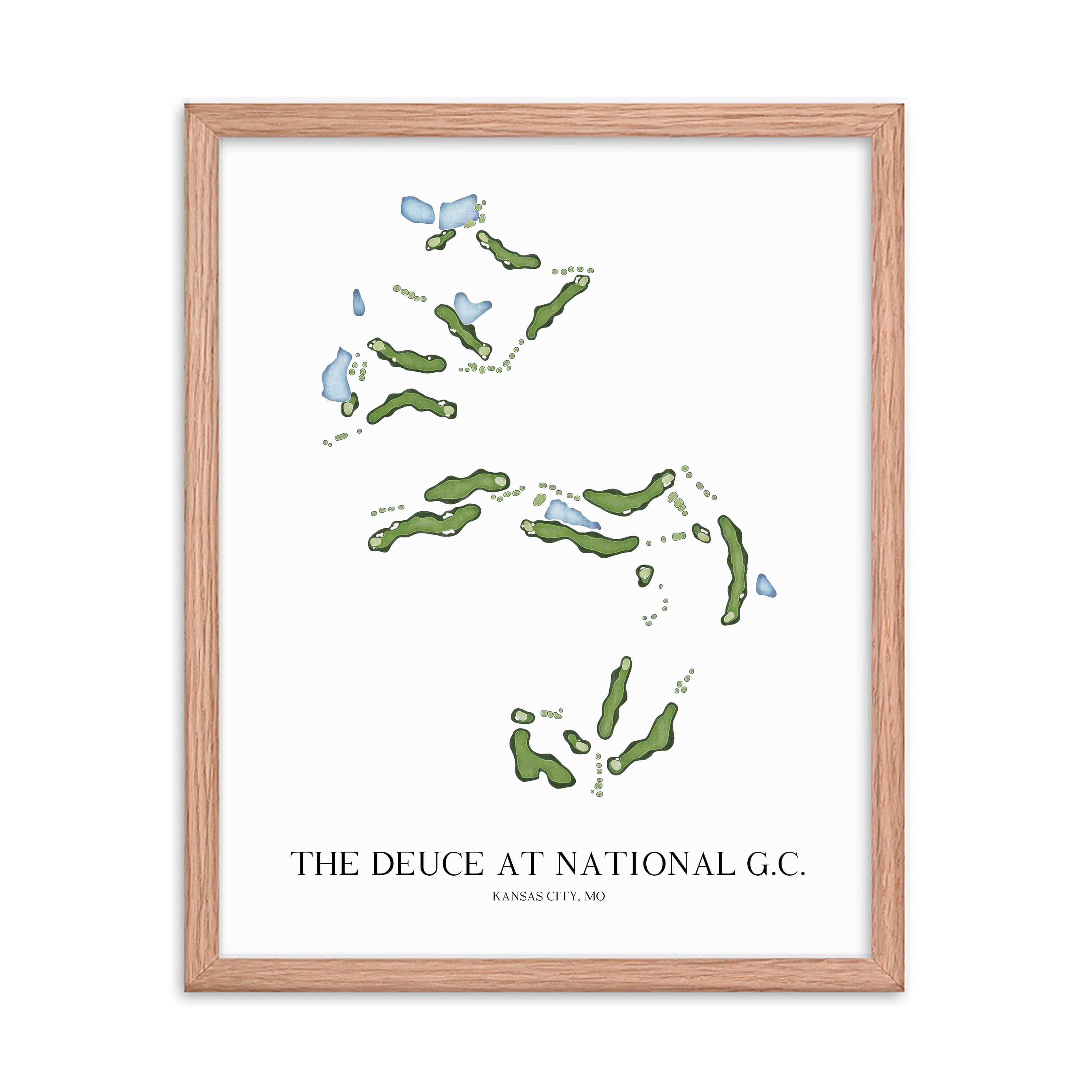 The 19th Hole Golf Shop - Golf Course Prints - The Deuce at the National Golf Course Map Golf Map