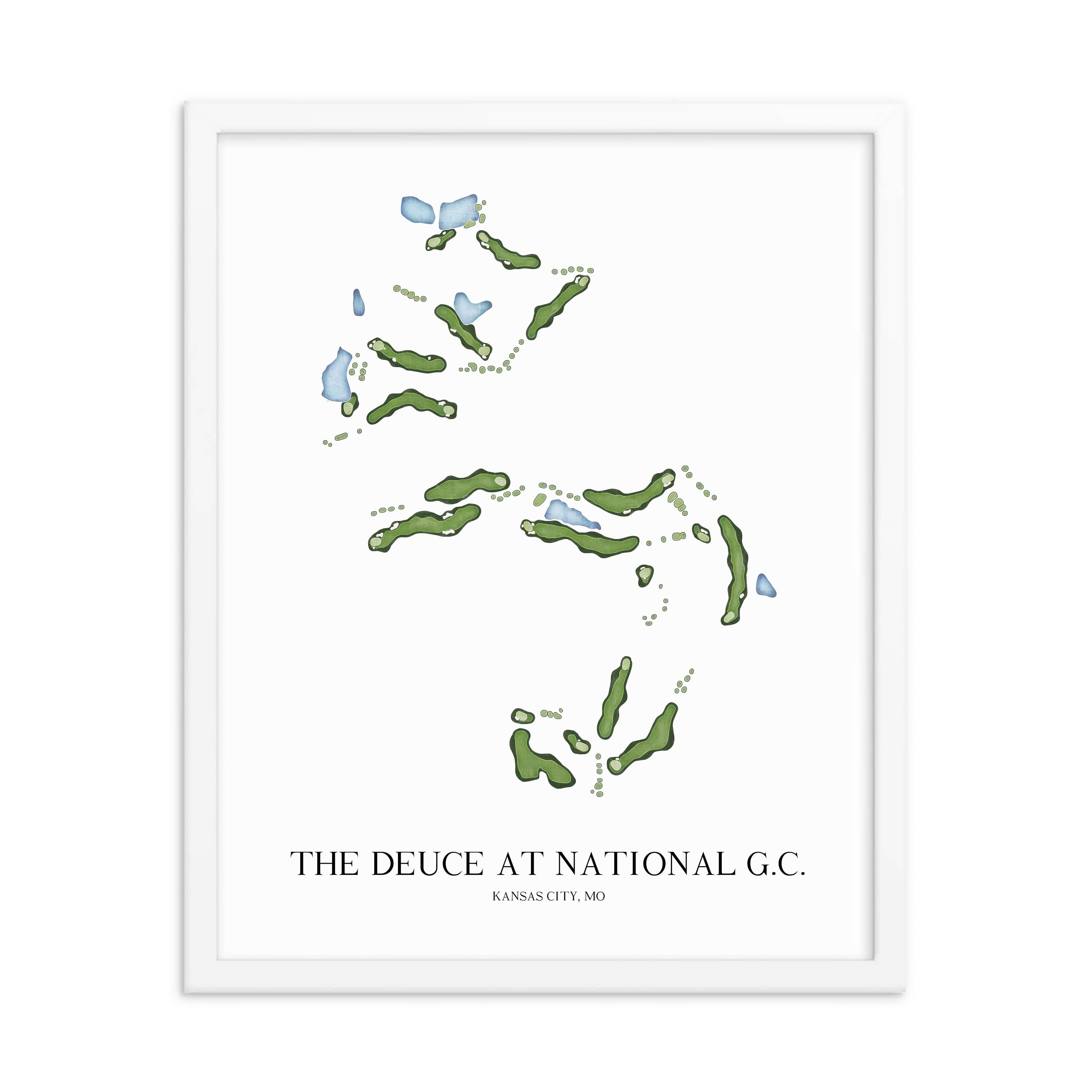 The 19th Hole Golf Shop - Golf Course Prints - The Deuce at the National Golf Course Map Golf Map