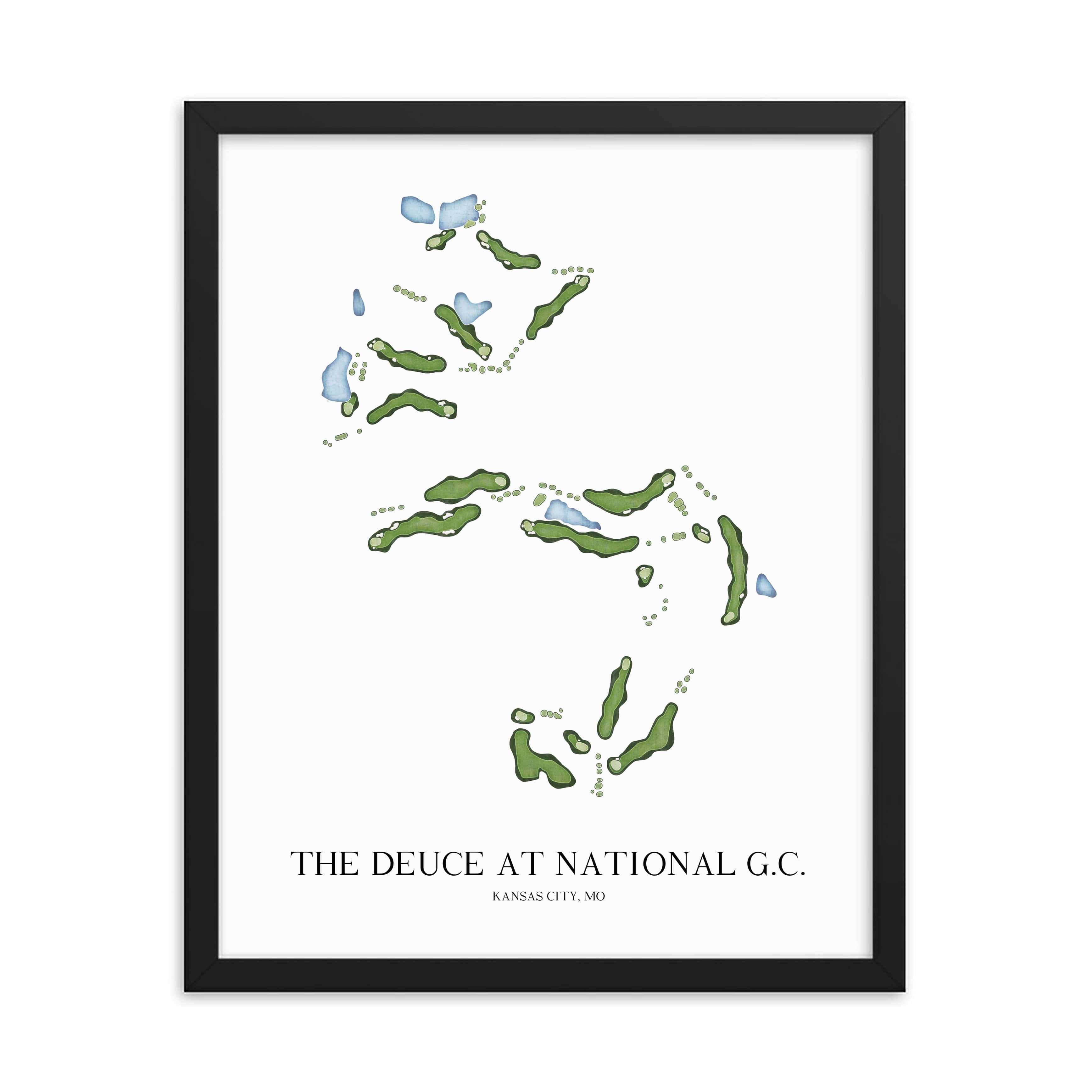 The 19th Hole Golf Shop - Golf Course Prints - The Deuce at the National Golf Course Map Golf Map