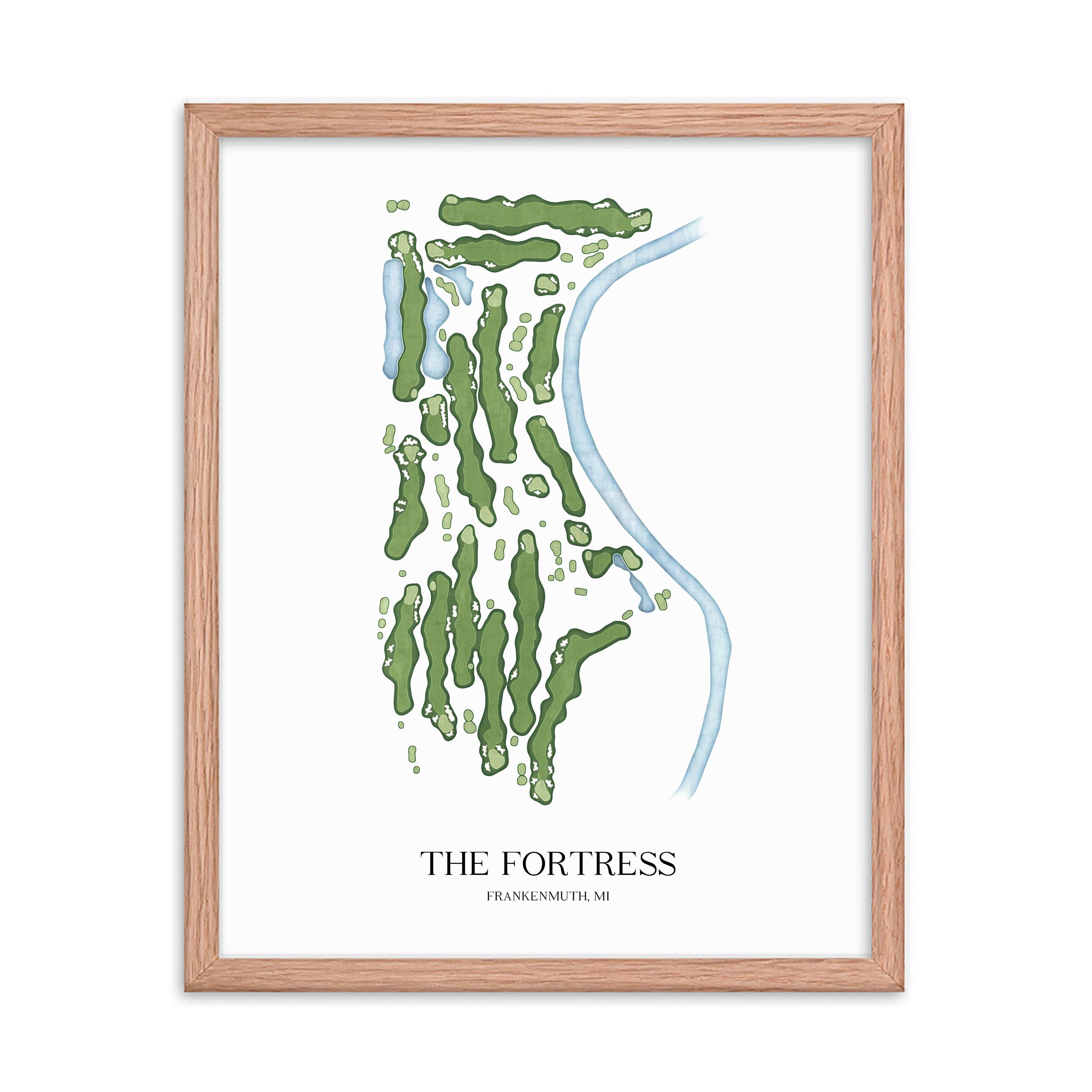 The 19th Hole Golf Shop - Golf Course Prints - The Fortress Golf Course Map Golf Map