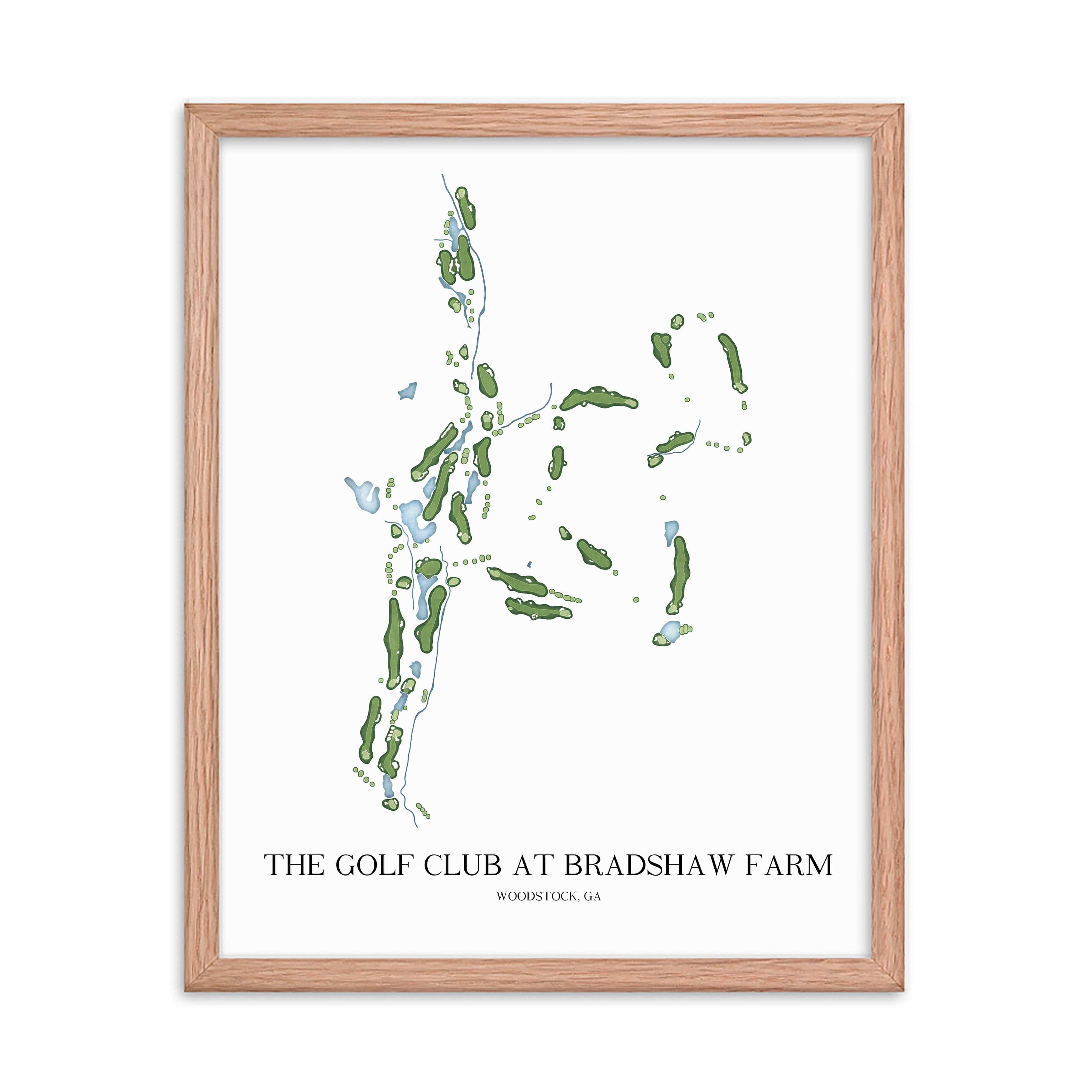 The 19th Hole Golf Shop - Golf Course Prints - The Golf Club at Bradshaw Farm Golf Course Map Golf Map